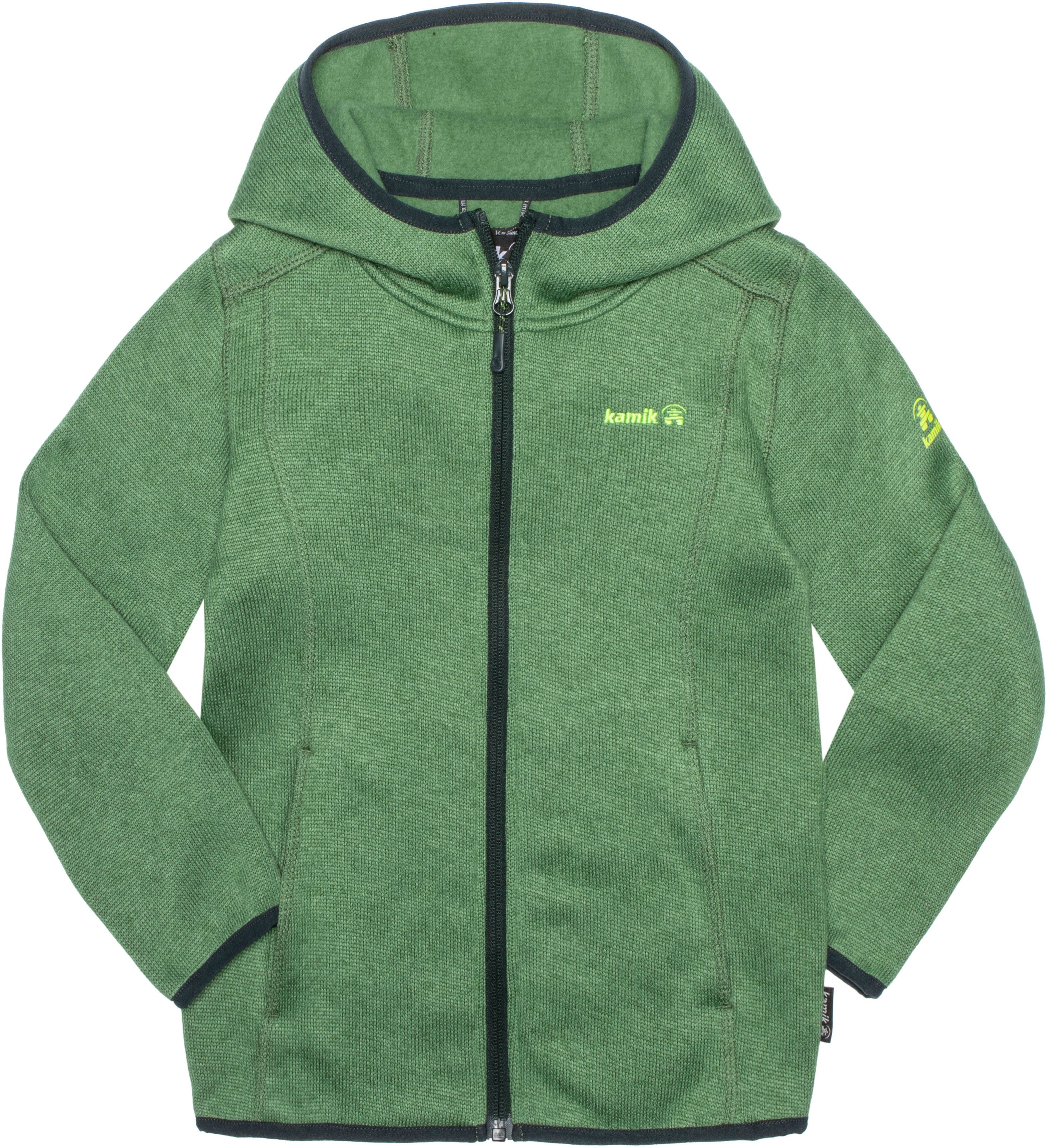 hellkhaki - für Kinder Kamik RIVER Strickfleecejacke