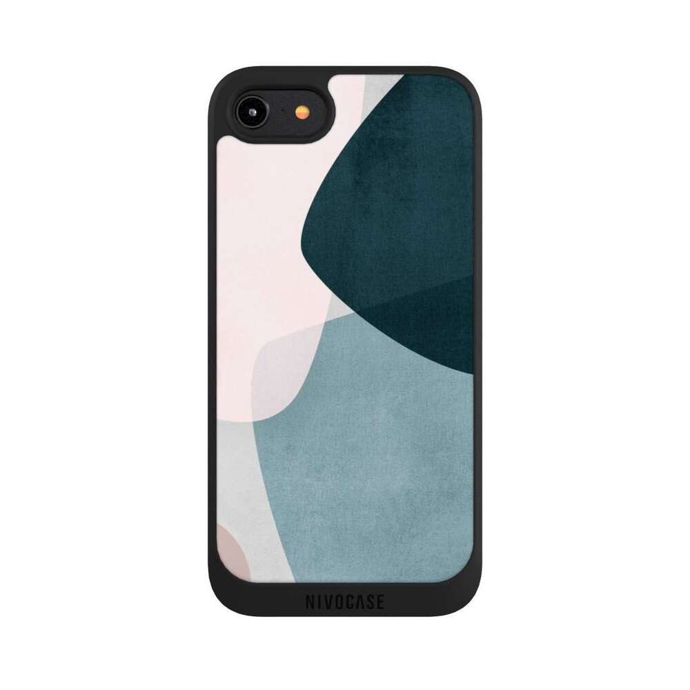 NIVOCASE Handyhülle Muster Boho Malerei Graphic 150 A, Apple iPhone 8 Handyhülle Hülle NIVOpure Case Schwarz