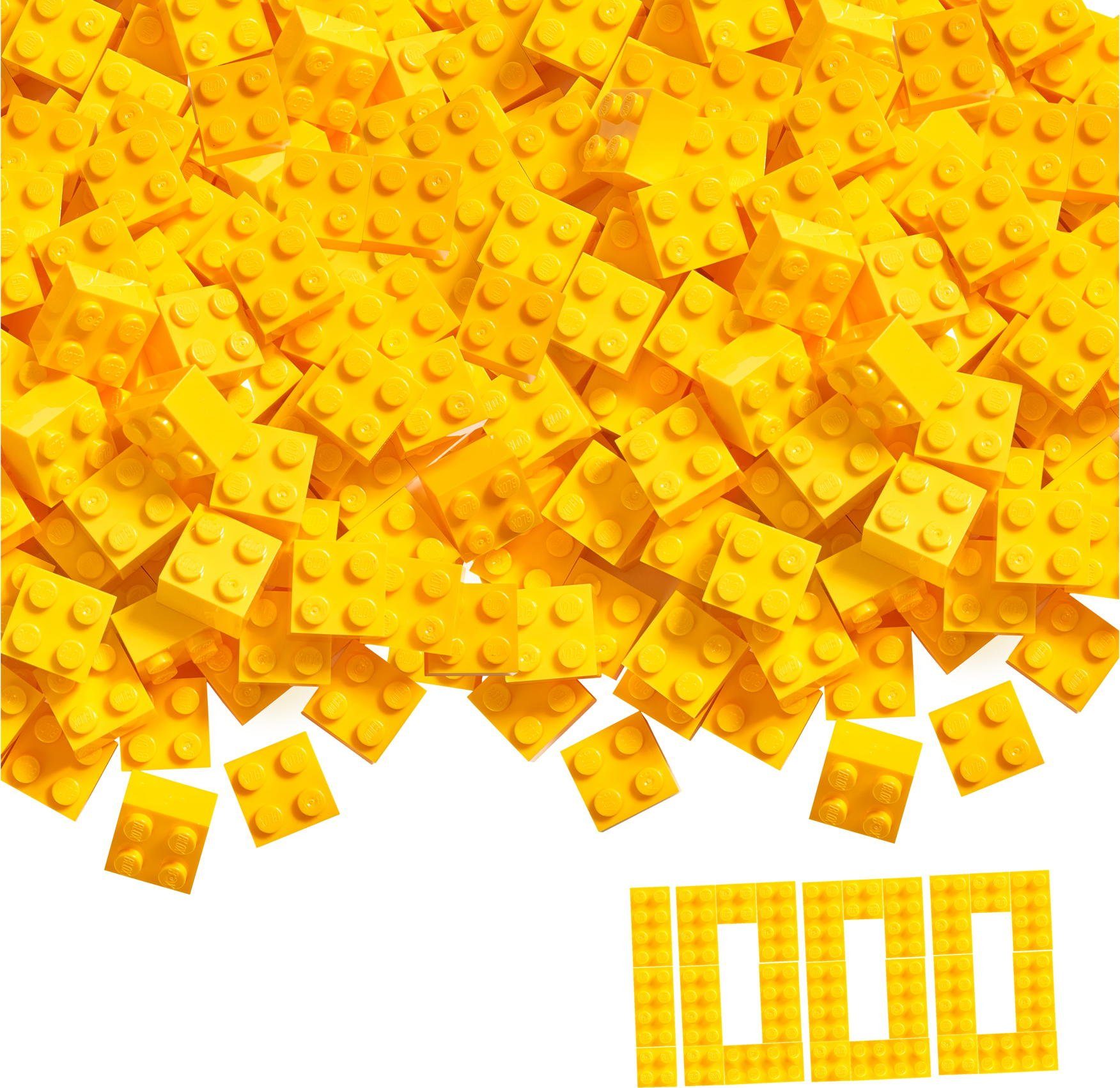 SIMBA Konstruktionsspielzeug Bausteine Blox 1000 Teile 4er gelb 104114116 Spielbausteine