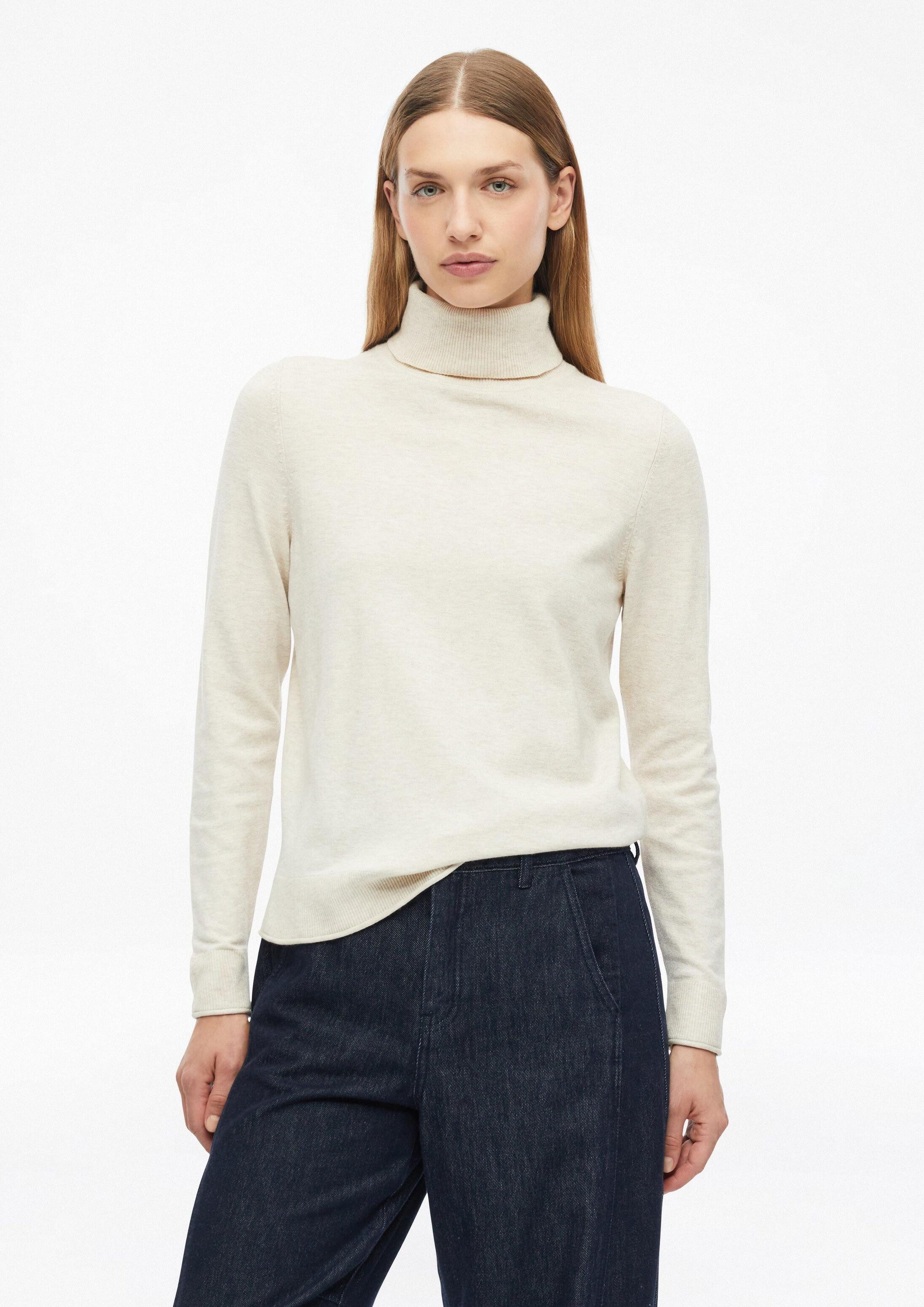 s.Oliver Longpullover Strickpullover Feinstrickpullover mit Rollkragen