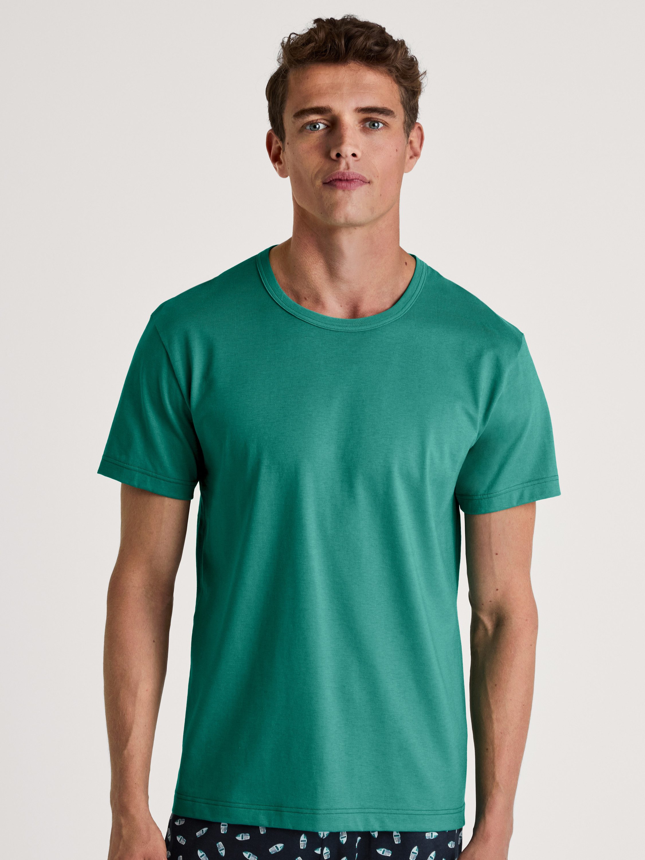 CALIDA Kurzarmshirt Remix Basic Sleep Herren (1-tlg) günstig online kaufen