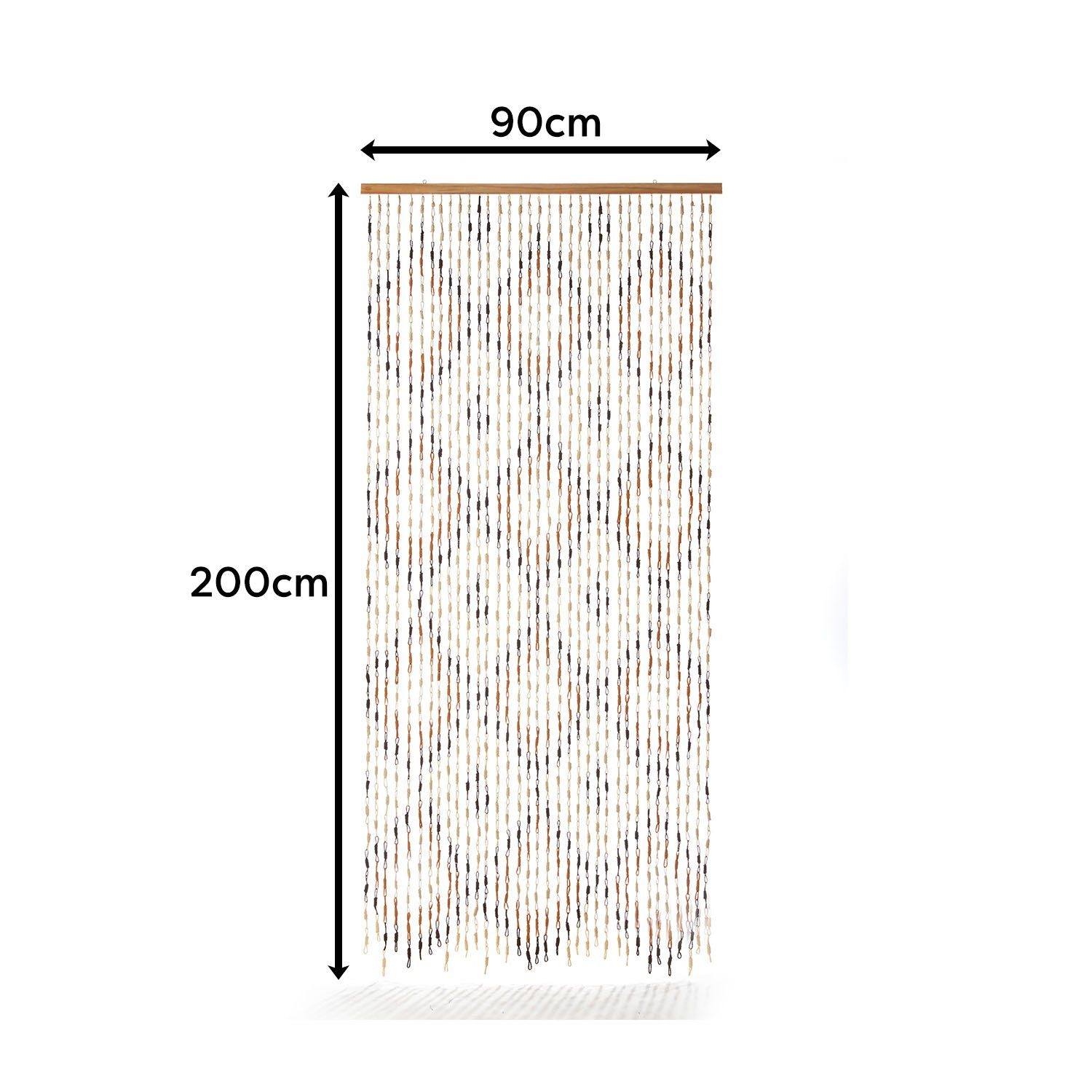Türvorhang Vorhang Papiervorhang TIE - cm - (1 90x200 braun Ösen St) - Kobolo, Papier
