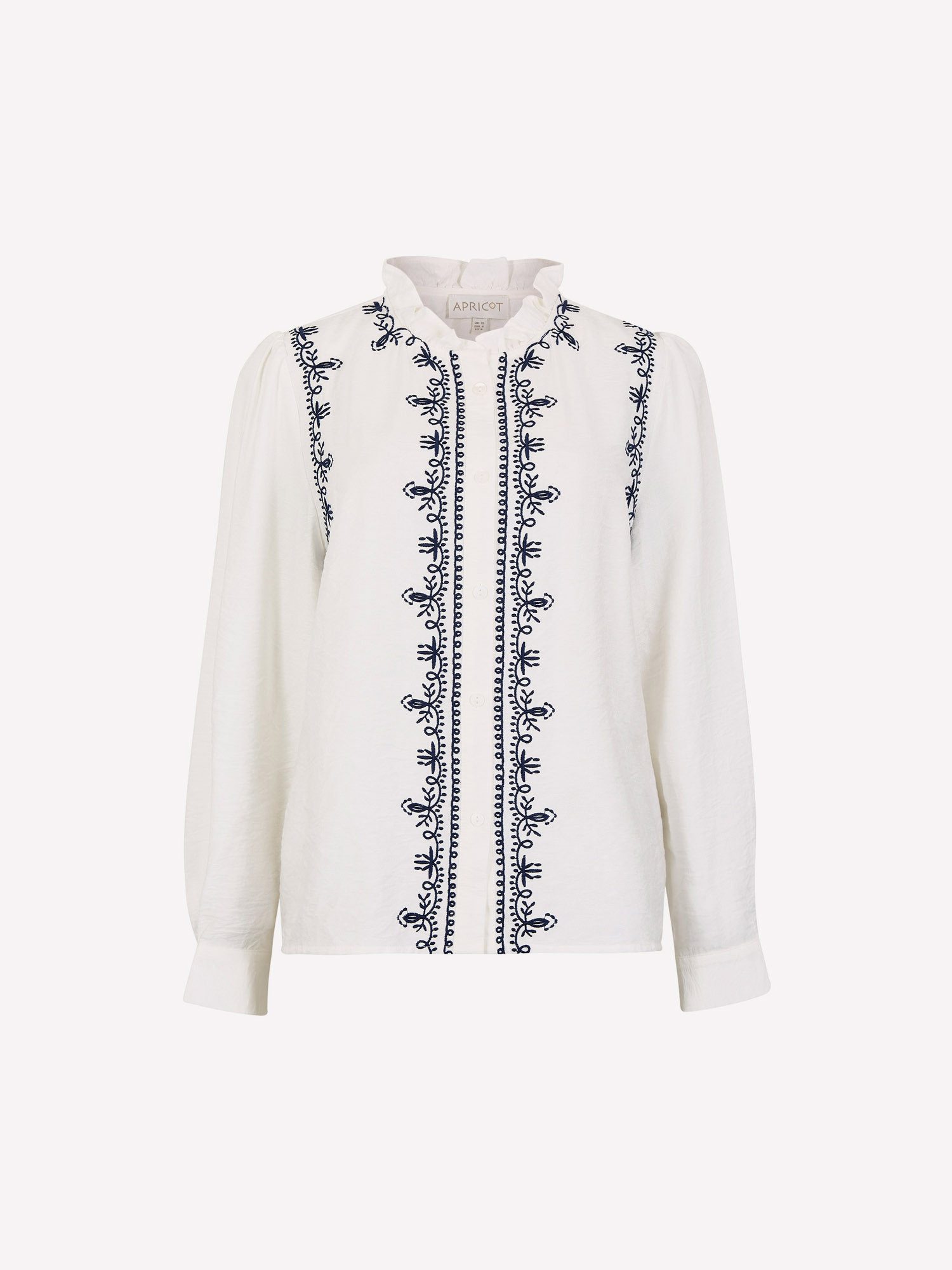Klassische Bluse Bluse mit Rüschen-Kragen