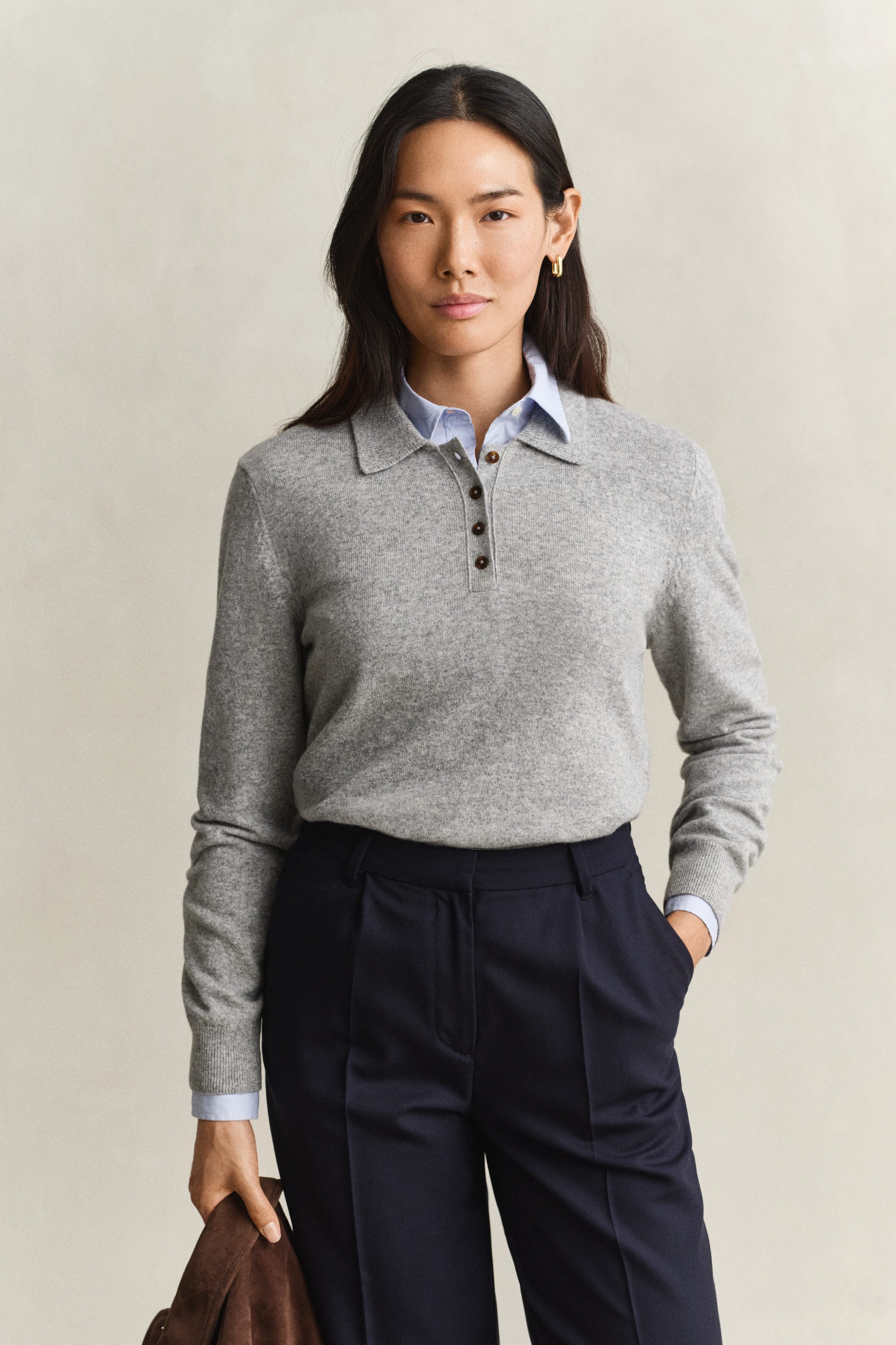 Gant Polokragenpullover SUPERFINE LAMBSWOOL aus reiner Wolle