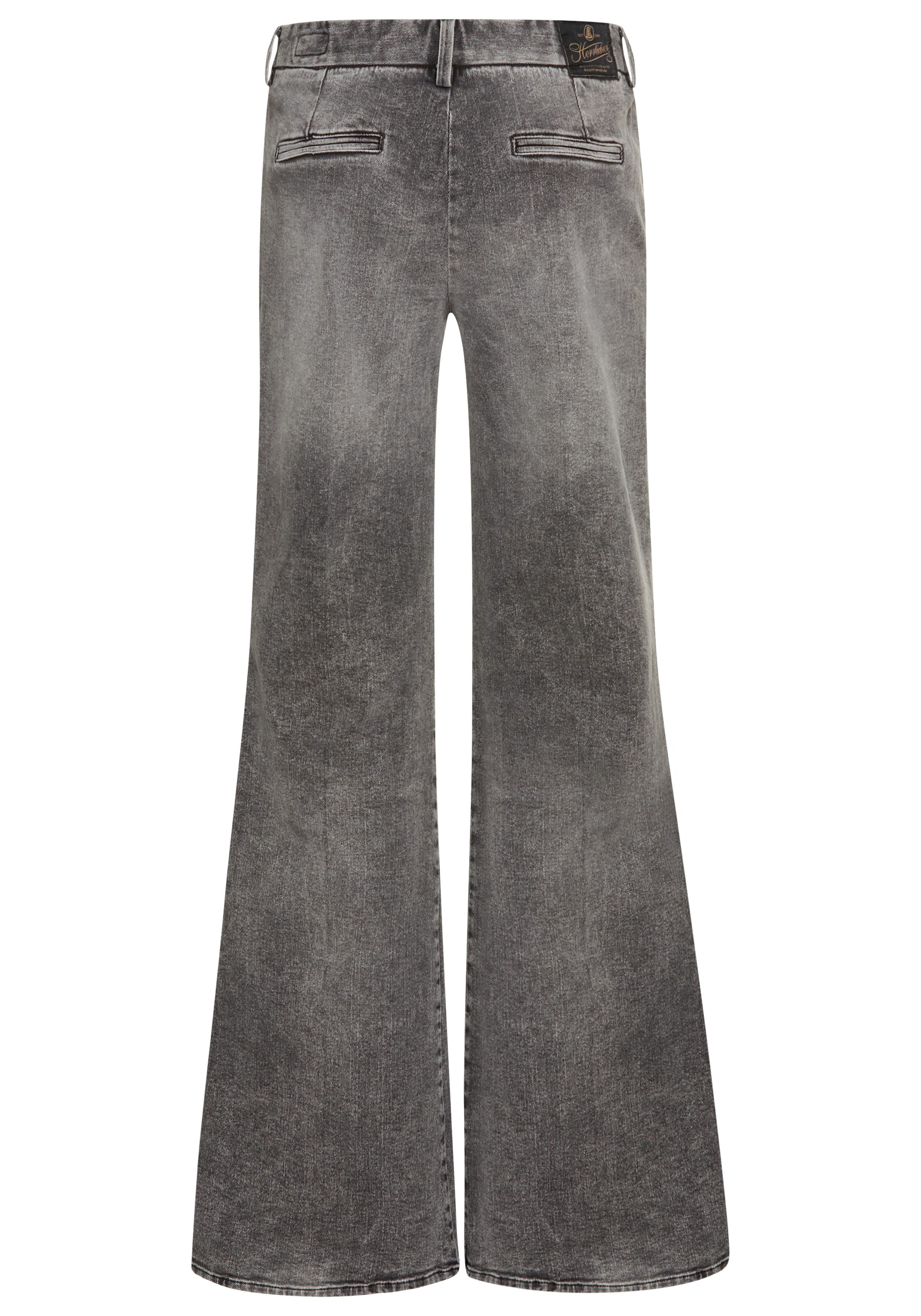 Herrlicher High-waist-Jeans Lovely Flared Denim Black im Flared Fit – Bild 5 von 5