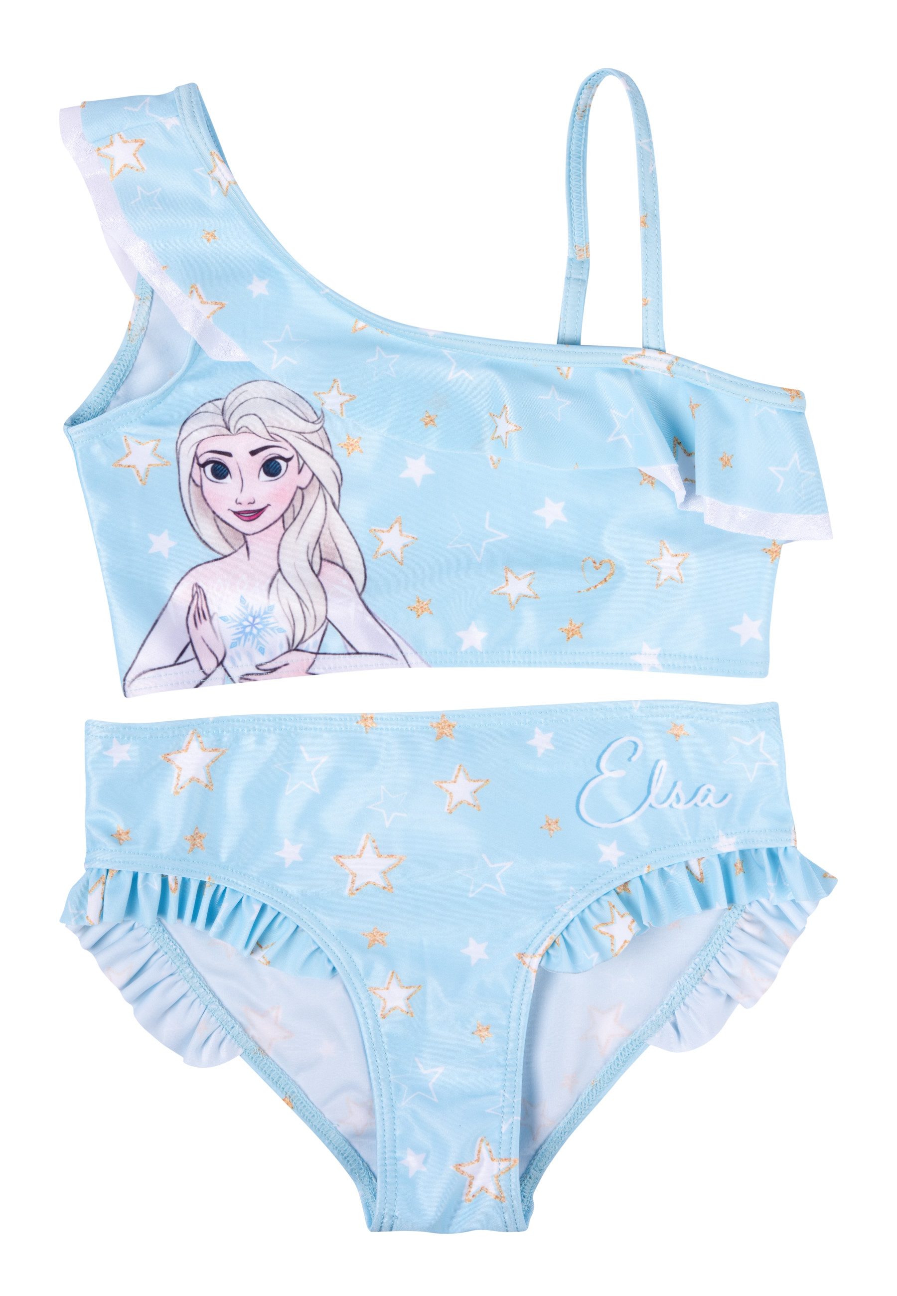 Bustier-Bikini Disney - Die Eiskönigin - Frozen - Elsa, Zweiteiler mit Rüschen