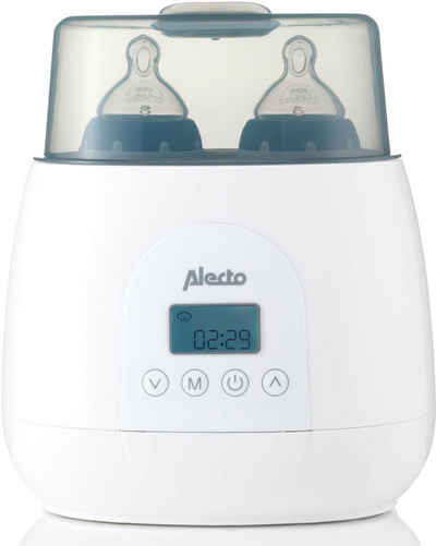 Alecto Flaschenwärmer BW700TWIN, Duo-Flaschenwärmer 3-in-1, Erhitzen, Sterilisieren und Auftauen