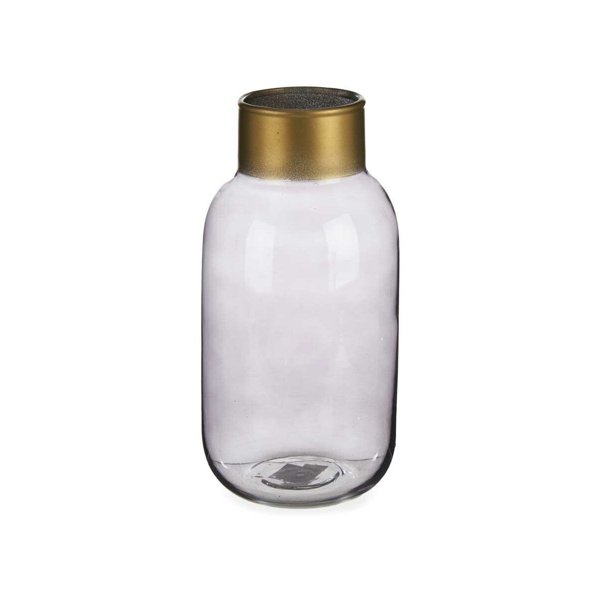 6 11,5 Decor Dekovase x 24 Stück Grau Vase Gold Glas 11,5 x cm Gift