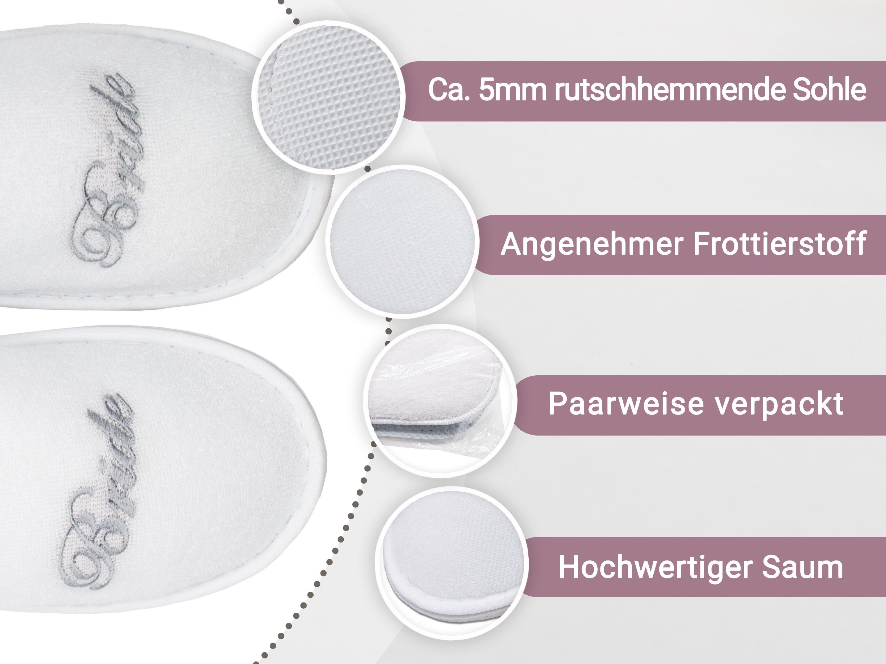 ZOLLNER Pantoffel (10-tlg) 100% Polyester
