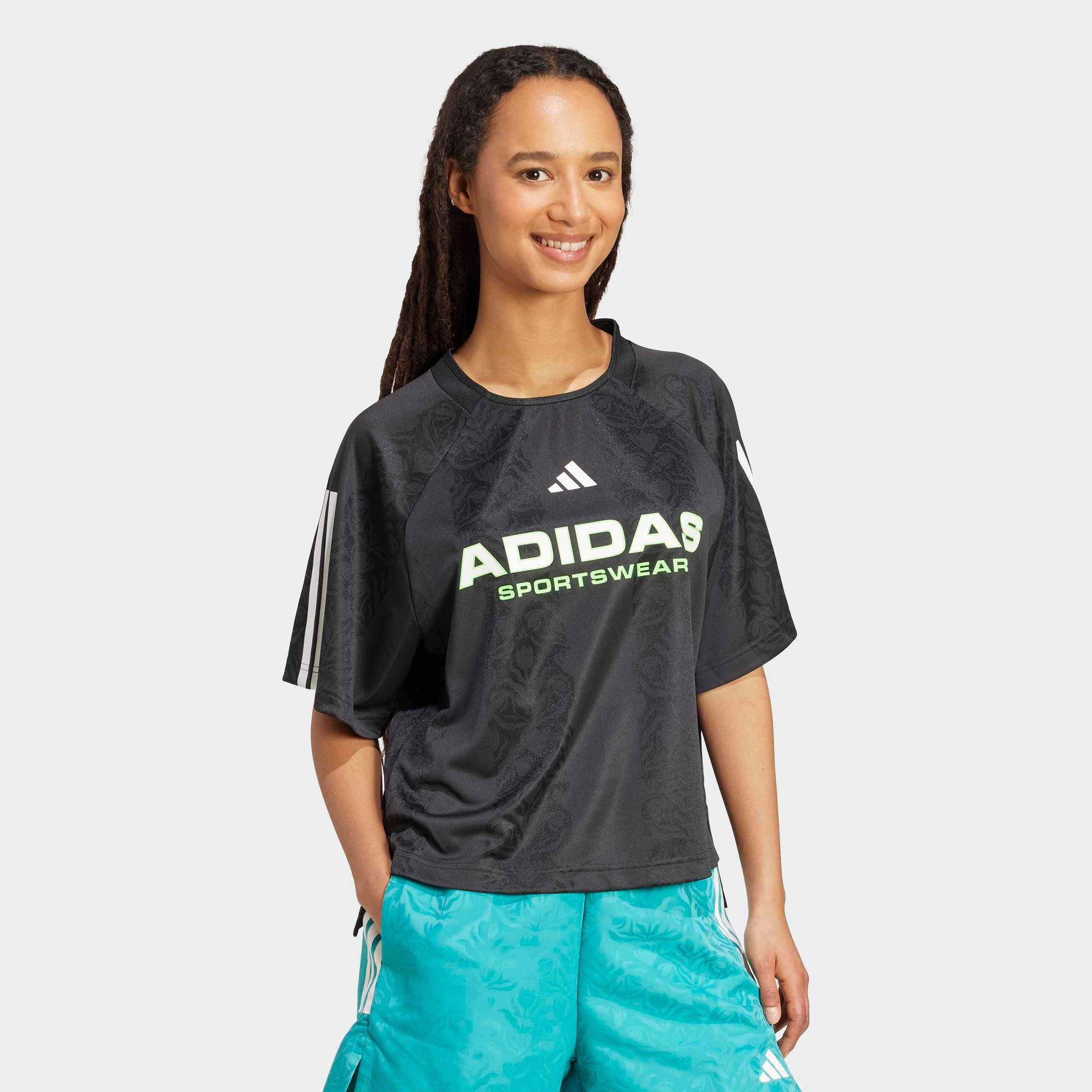 adidas Sportswear T-Shirt TIRO X COMMON GOAL JACQUARD sportlicher Stil, Rundhalsausschnitt, aus atmungsaktivem Polyester