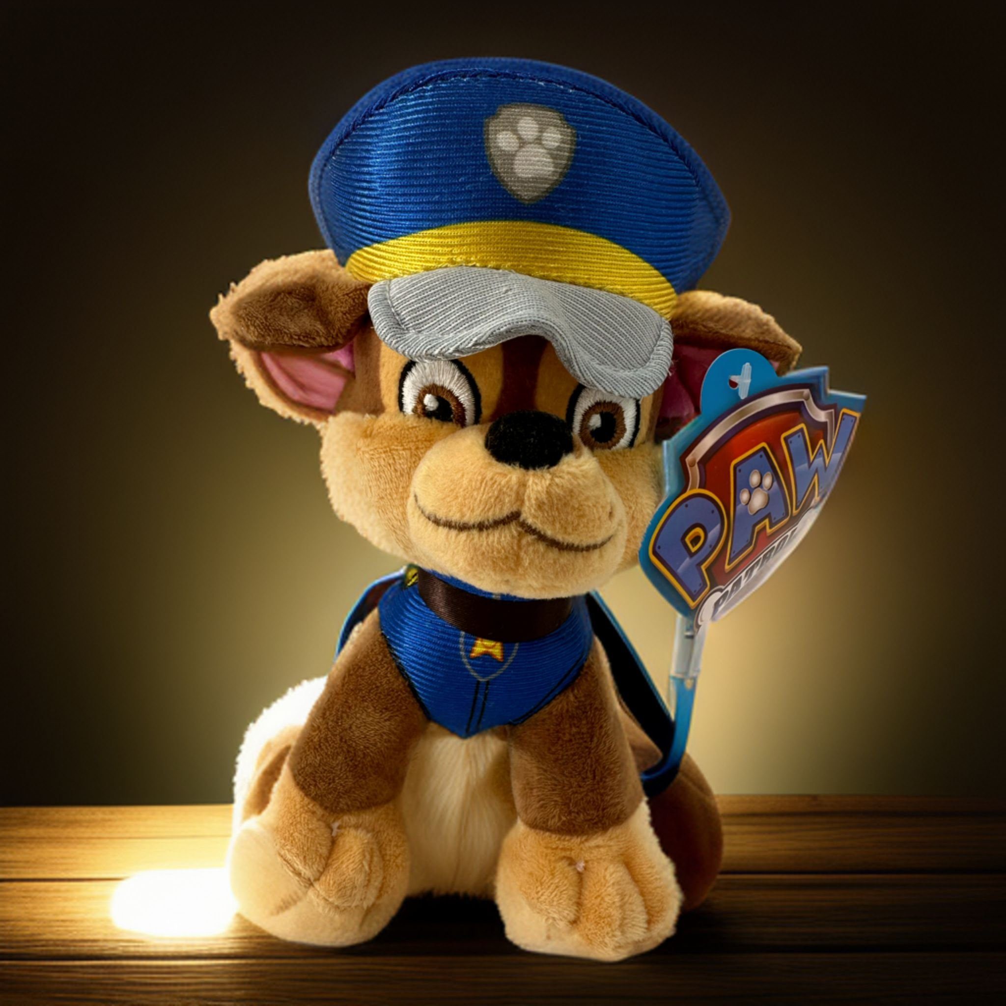 Play by Play Kuscheltier Paw Patrol Kuscheltier Paw Patrol Plüschtier 20cm Chase blau (1-St), Super weicher Plüsch Stofftier Kuscheltier für Kinder zum spielen