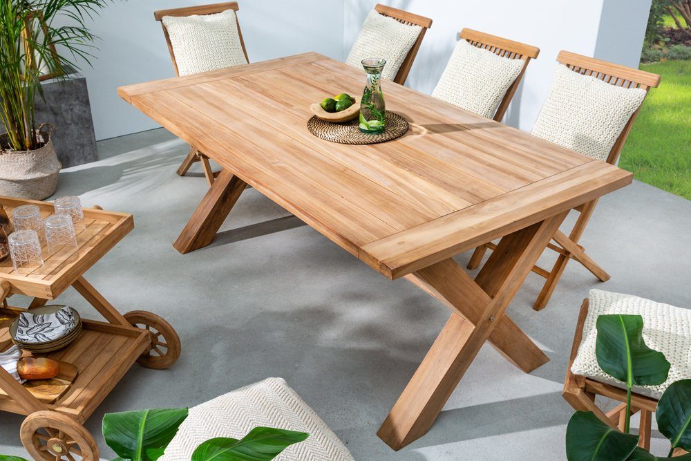 riessambiente Gartentisch »EMPIRE TEAK 180cm natur« (1St), Massivholz