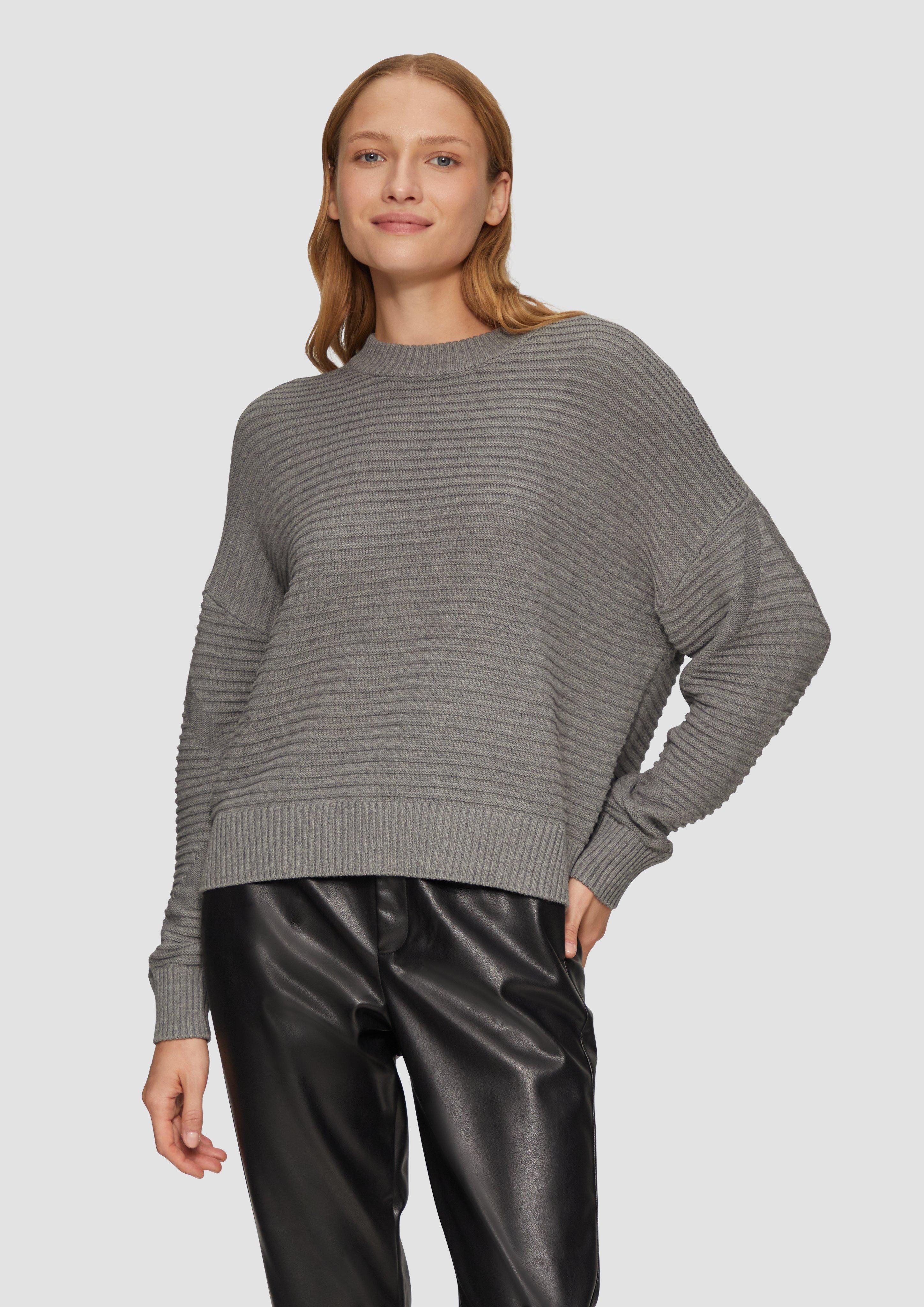 s.Oliver Strickpullover Oversized Strickpullover mit Strukturdetails günstig online kaufen