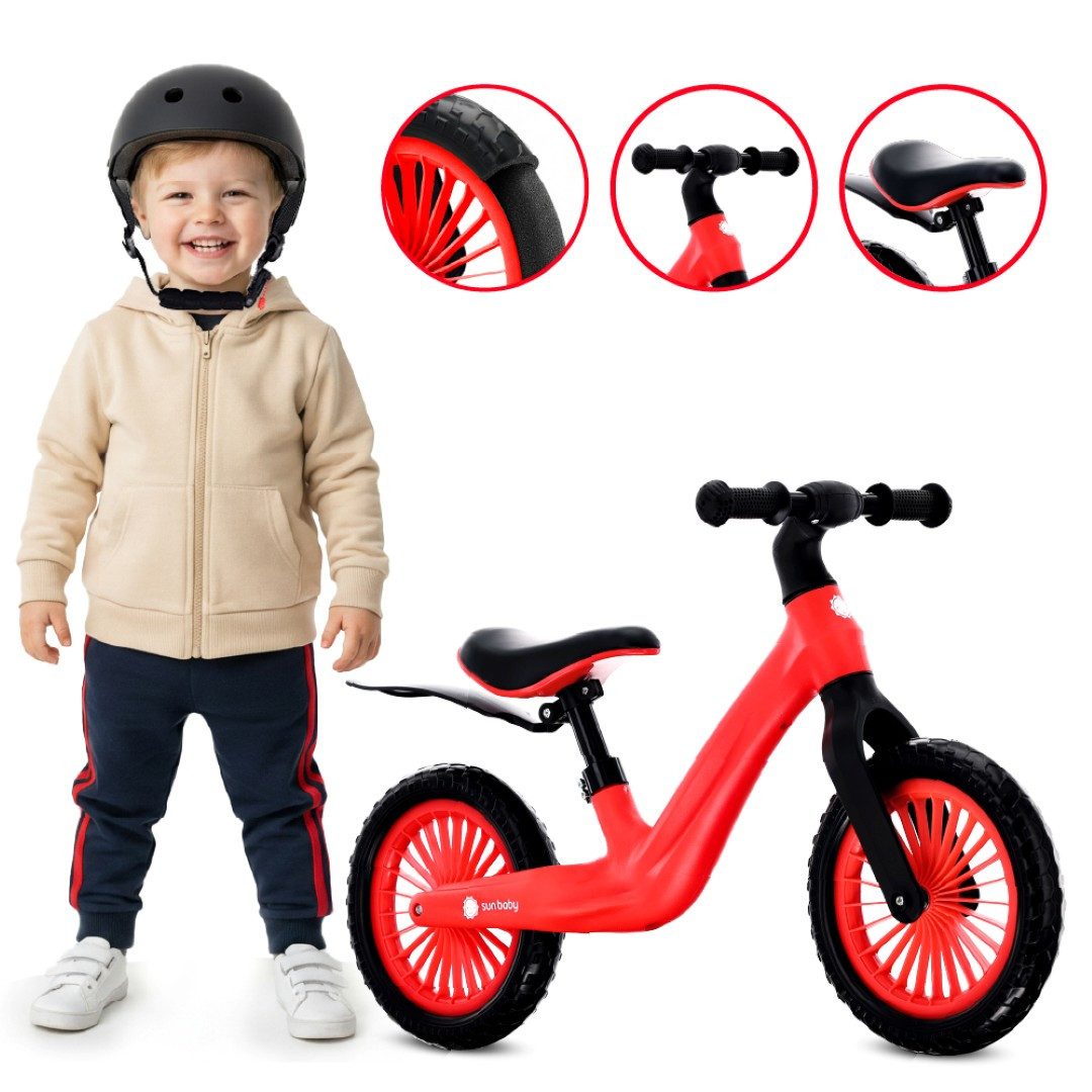 Sun Baby Laufrad SUN BABY Sport Laufrad 12 Zoll EVA Nylonrahmen - Rot