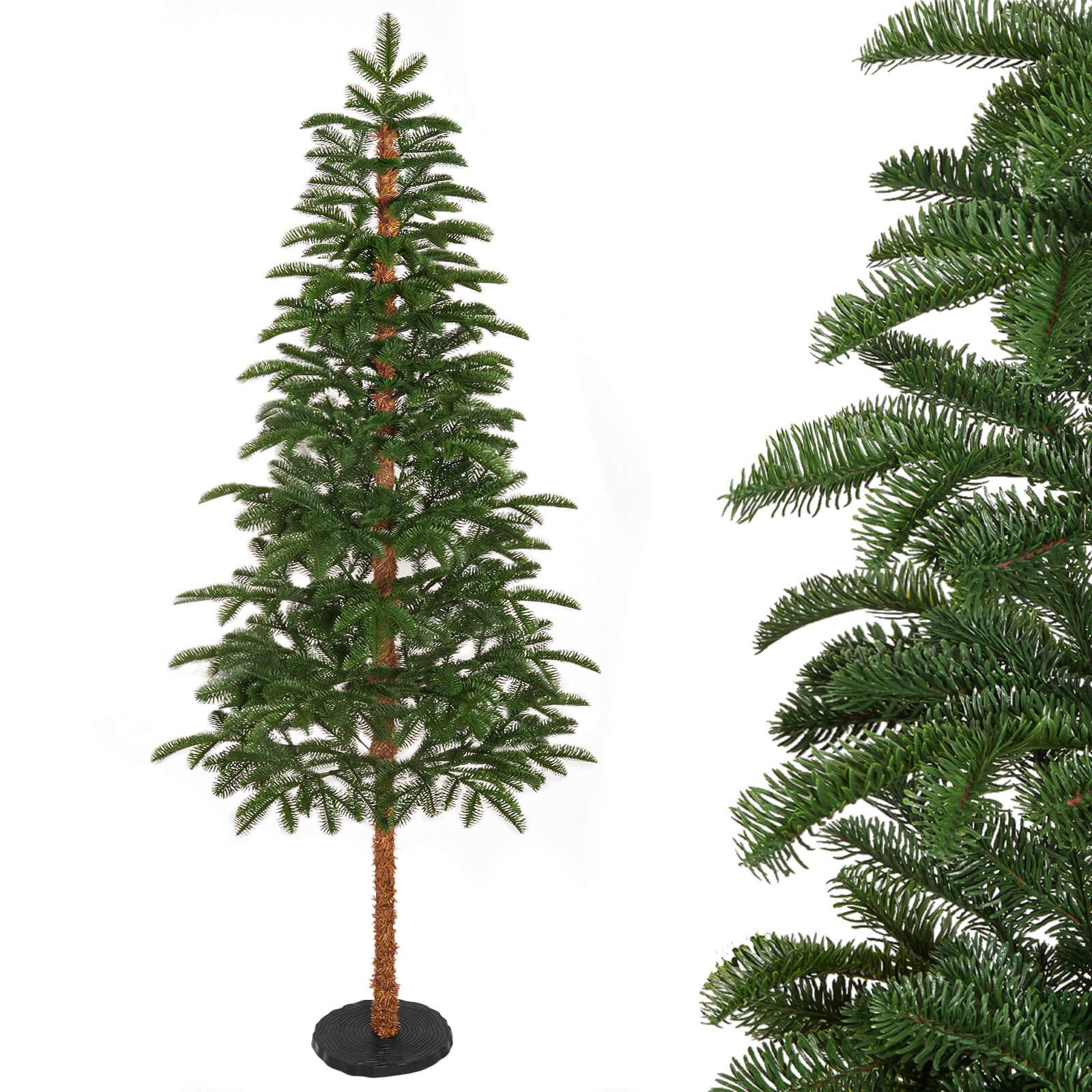 Künstlicher Weihnachtsbaum 180cm Weihnachten Baum mit Scheibenbasis & Simulierter Baumstamm