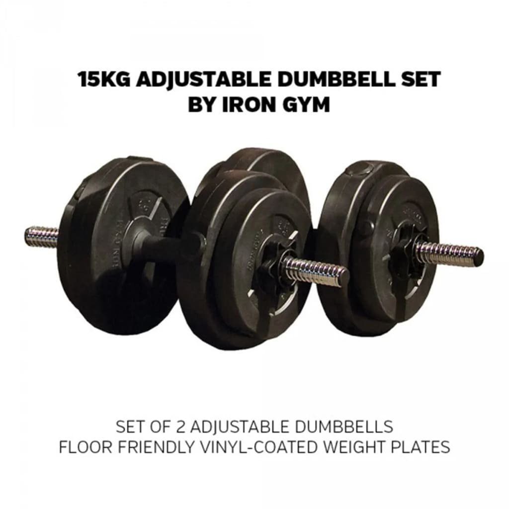 Iron Gym Hantel-Set Verstellbare Hanteln Set 15 kg IRG031