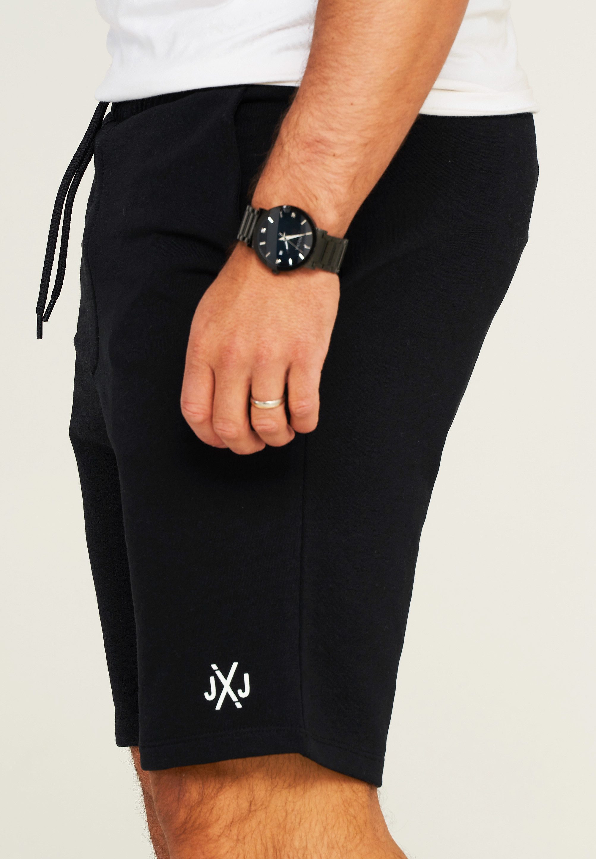 Jack & Jones Shorts JPSTGORDON JJBRAD SWEAT SHORTS 2-Pack Kurze Herrenhose mit Taschen Unifarben Jogginghose im 2er Pack