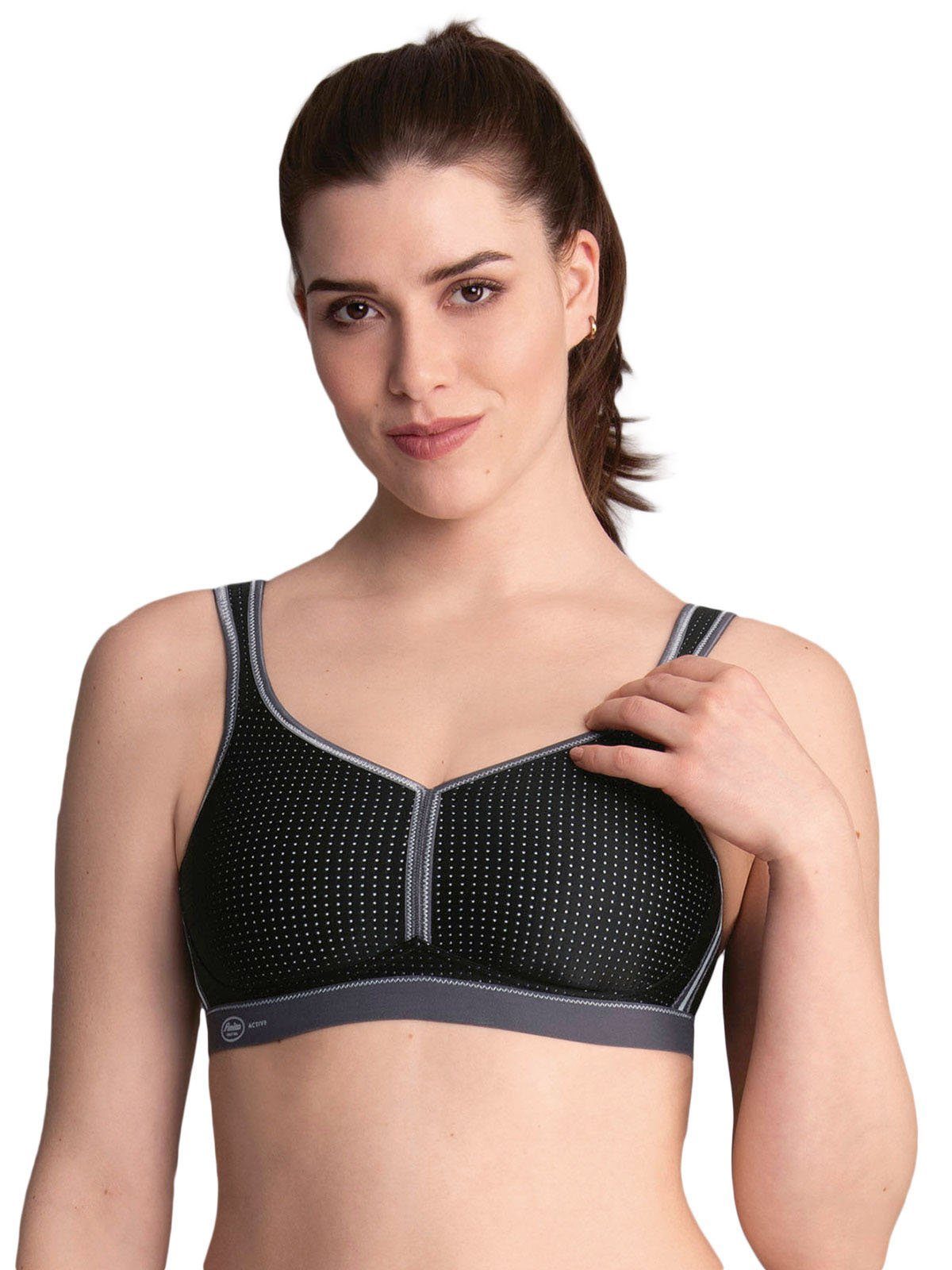 Anita Active 1-tlg) Sport (Stück, Maximum Performance Sport-BH BH Stützfunktion schwarz-anthrazit Support