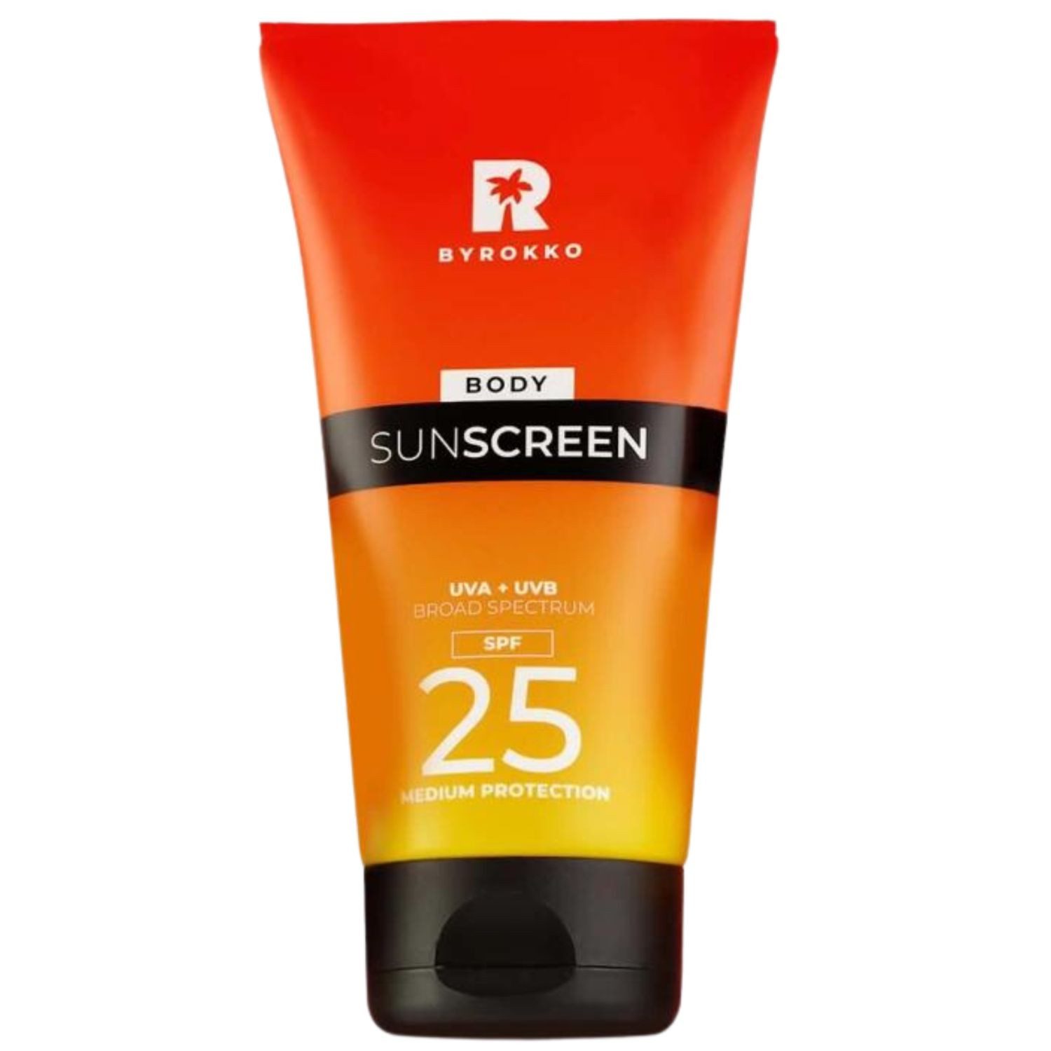 BYROKKO Sonnenschutzcreme Byrokko Body Sunscreen SPF25 mit UVA- und UVB-Schutz 150 ml, 1-tlg., Leichte nicht fettende Formel für empfindliche Haut