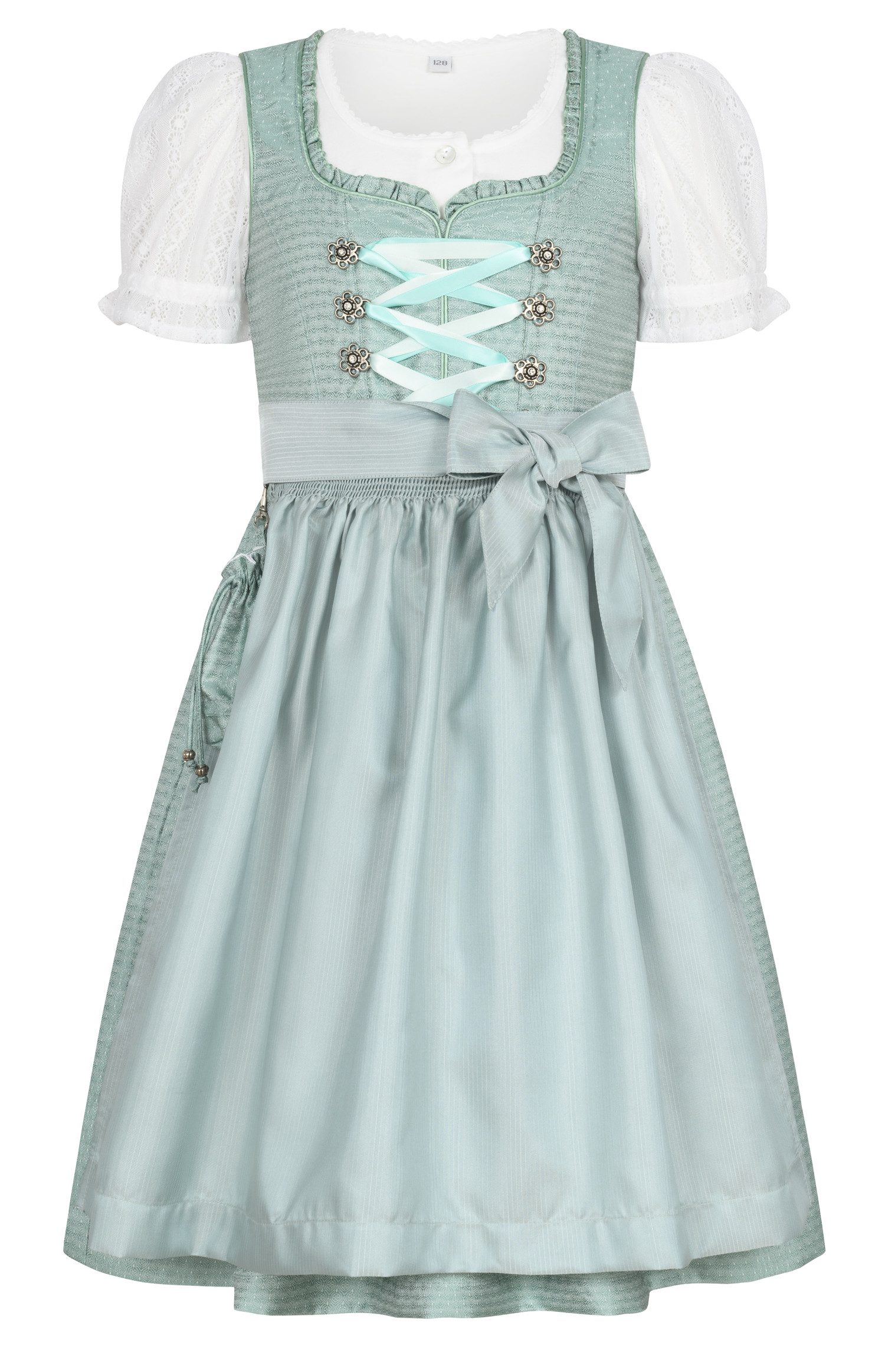 Nübler Дирндль Kinderdirndl Gabrina in Grün von Nübler