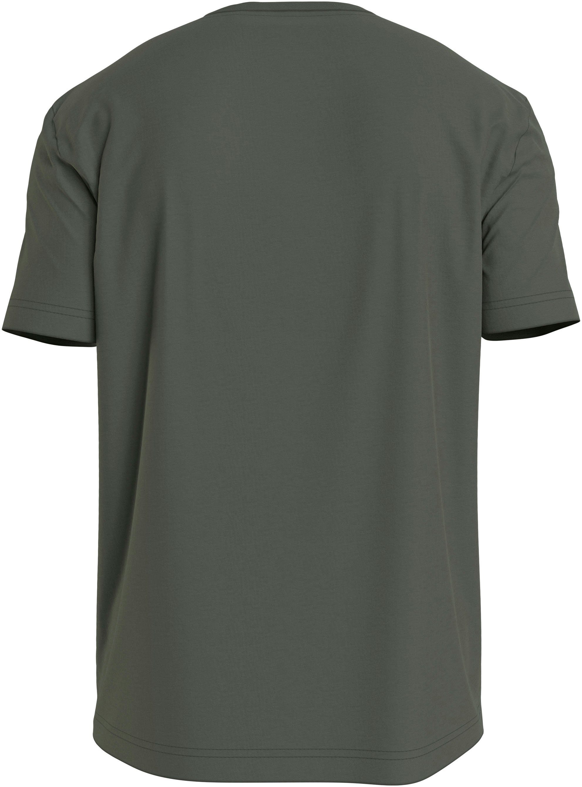 MICRO Klein T-Shirt T-SHIRT mit LOGO Thyme Calvin Markenlabel INTERLOCK