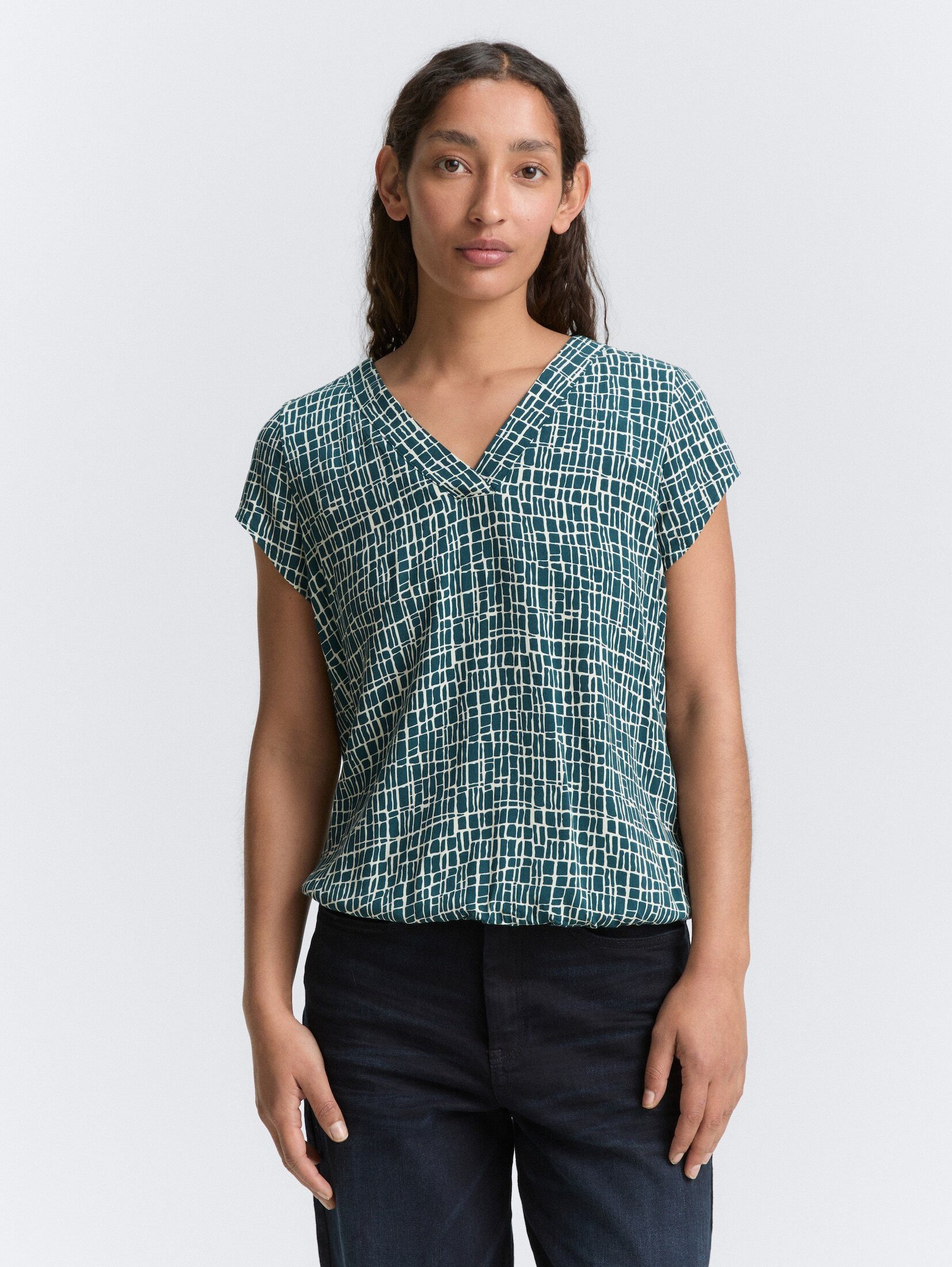TOM TAILOR Blusentop Bluse mit Muster günstig online kaufen