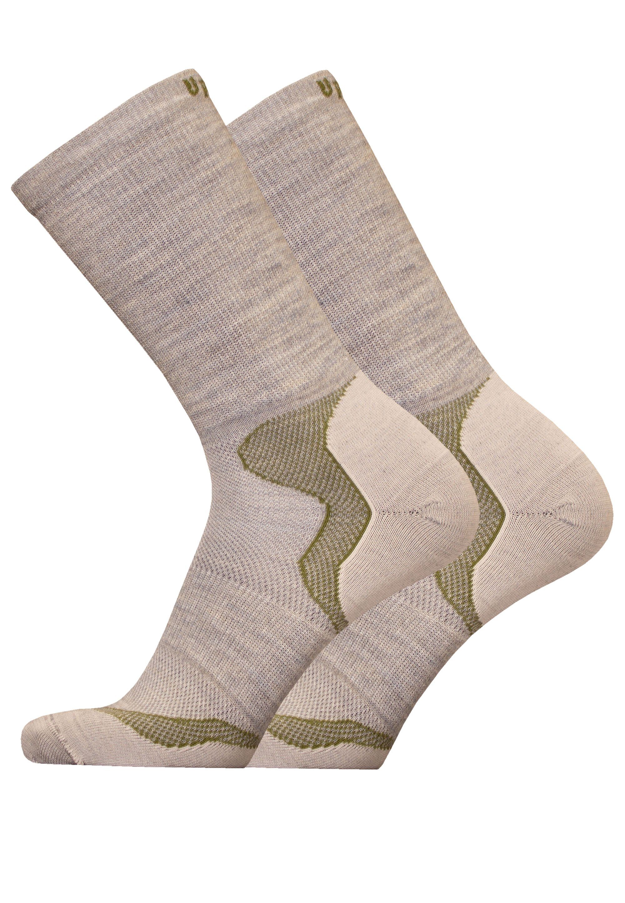 UphillSport Socken MALLA (2-Paar) mit atmungsaktiver Funktion hellgrau-meliert