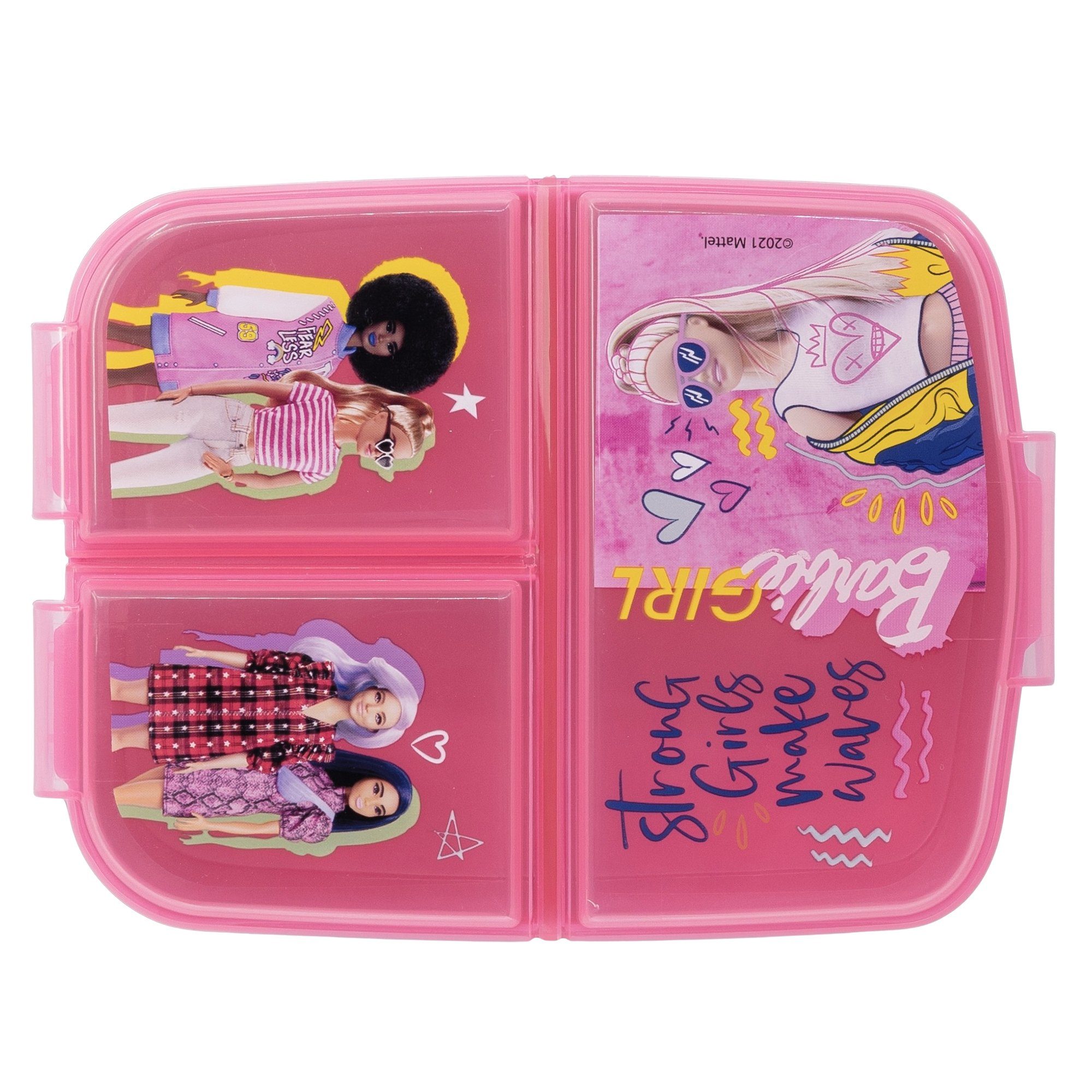 (2-tlg) Kammern Set and Friends 2 Mattel® Kinder Trinkflasche, Kunststoff, Barbie tlg Brotdose Lunchbox 3