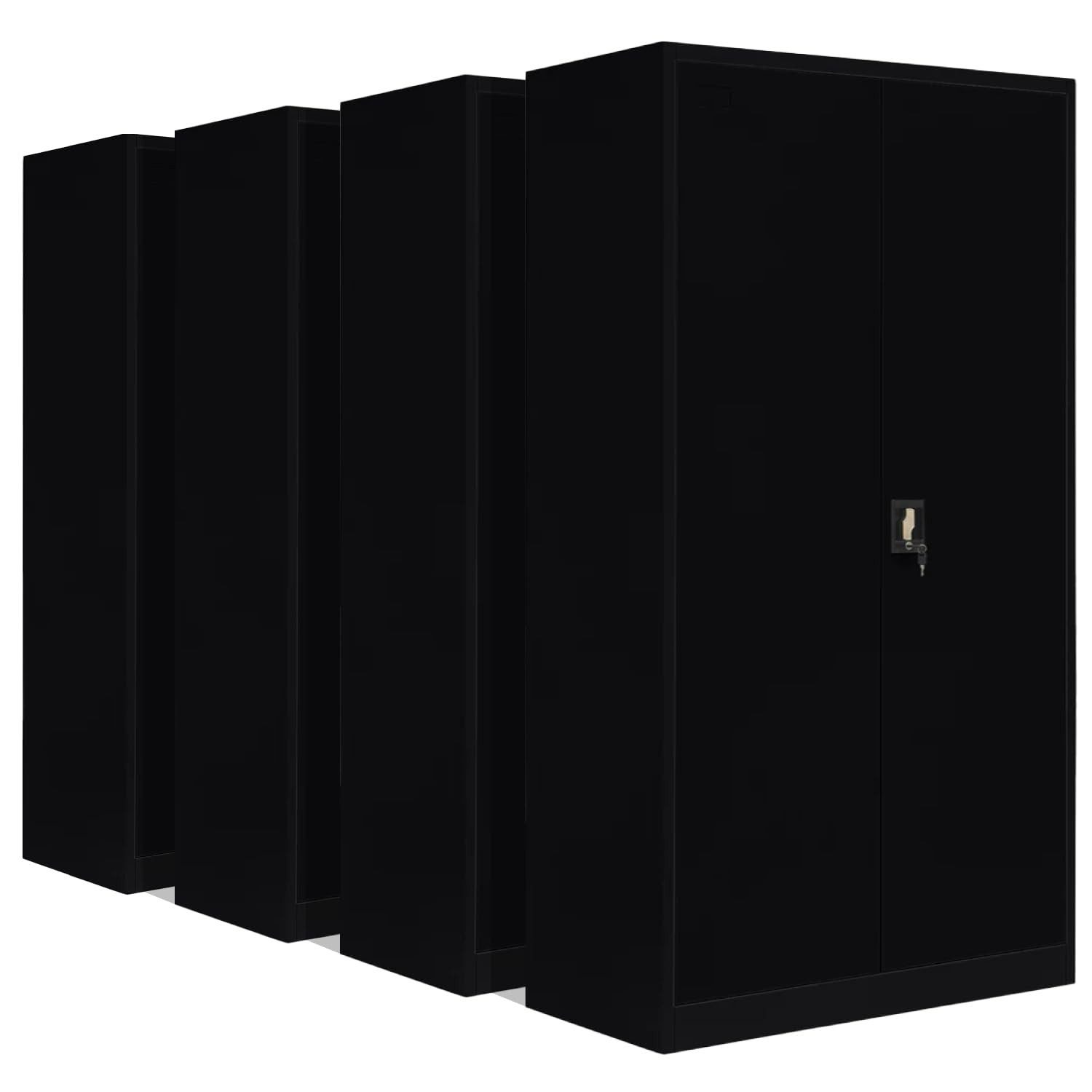 LagerZwei Aktenschrank Mehrzweckschrank 195x100x50 cm (Set, 4-St) abschließbar