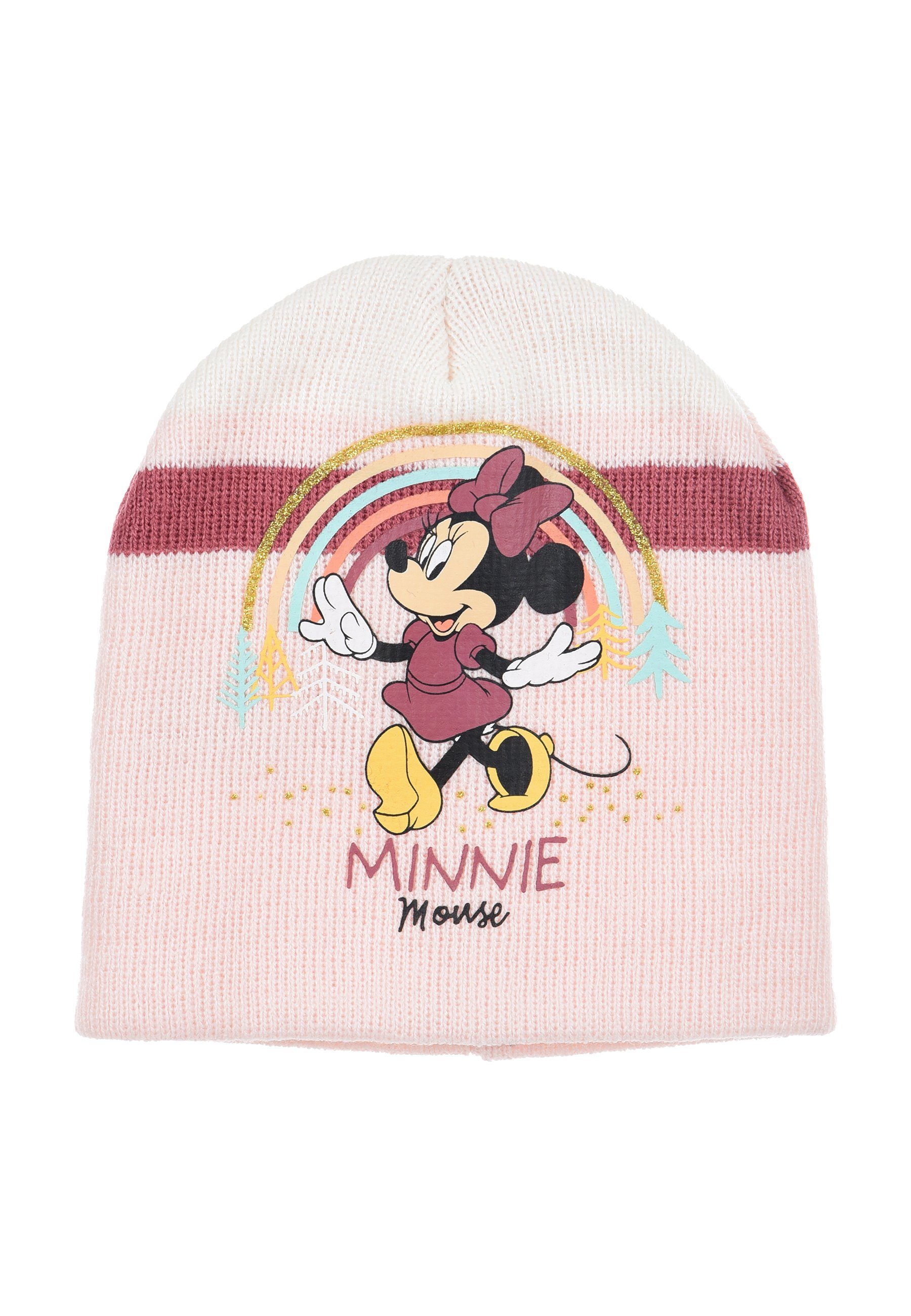 Rosa Beanie Minnie Baby Winter-Mütze Disney Mouse Mädchen Beanie