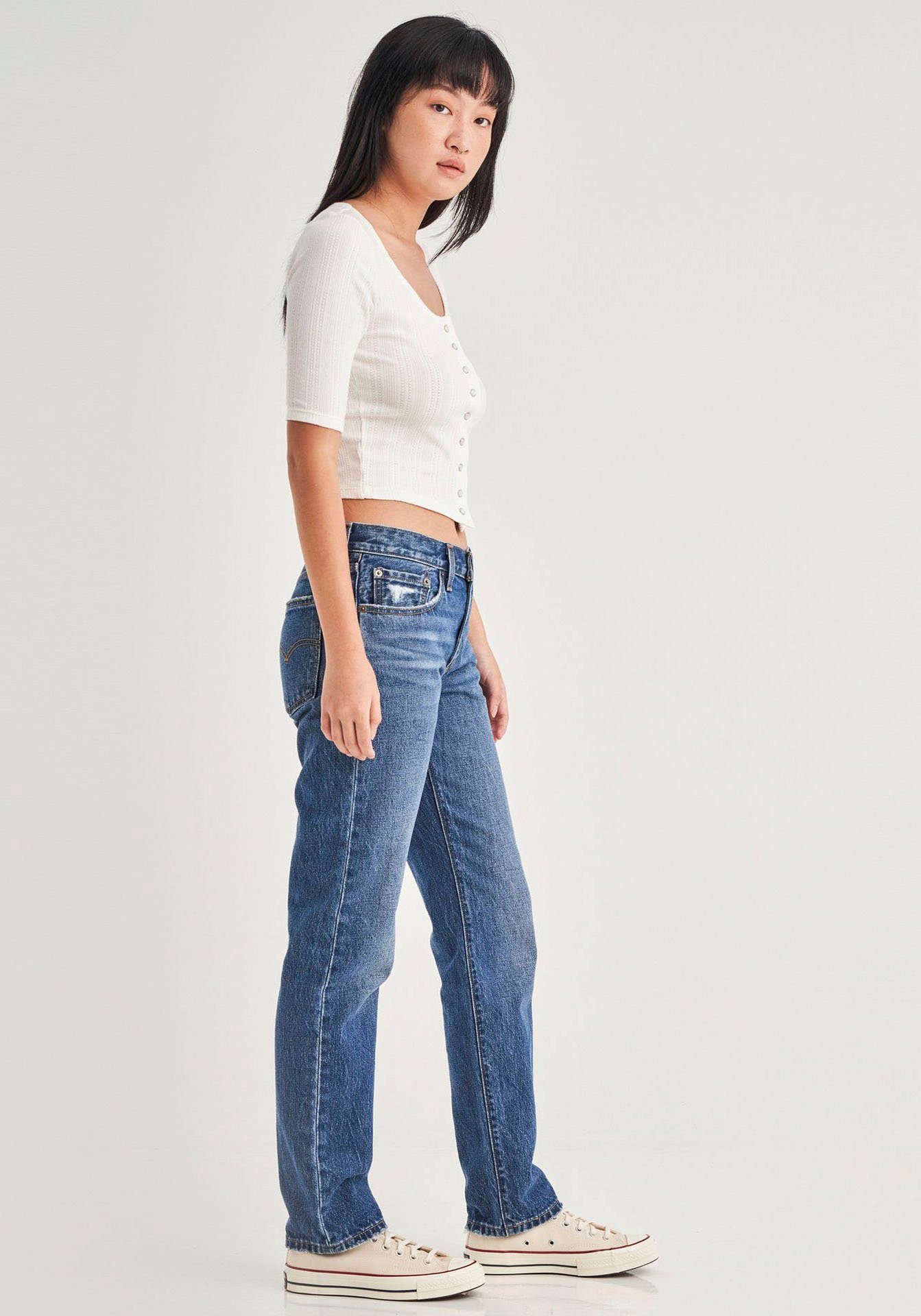 STRAIGHT blue Jeans used MIDDY Levi's® Gerade