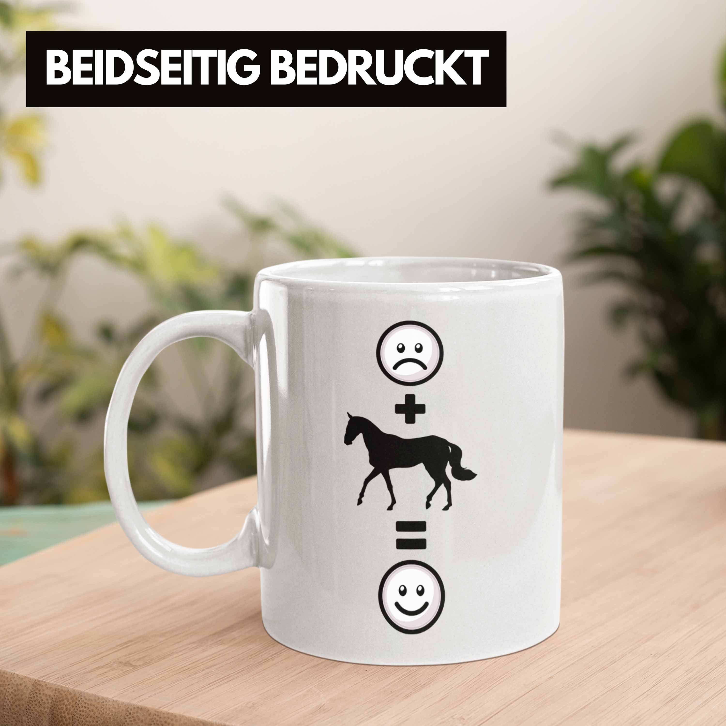 Reiten Weiss Tasse Geschenk Tasse für Trendation :(Pferd Pferde Reiterin Pferdeliebhaber