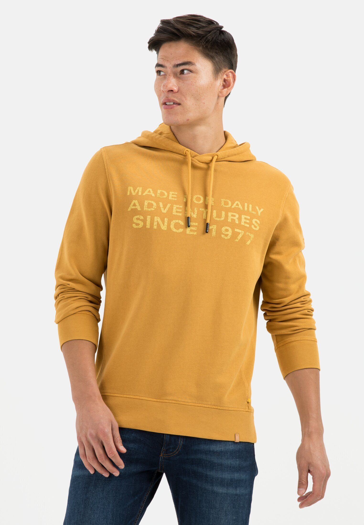 camel active Hoodie in Gelb Sweat-Qualität