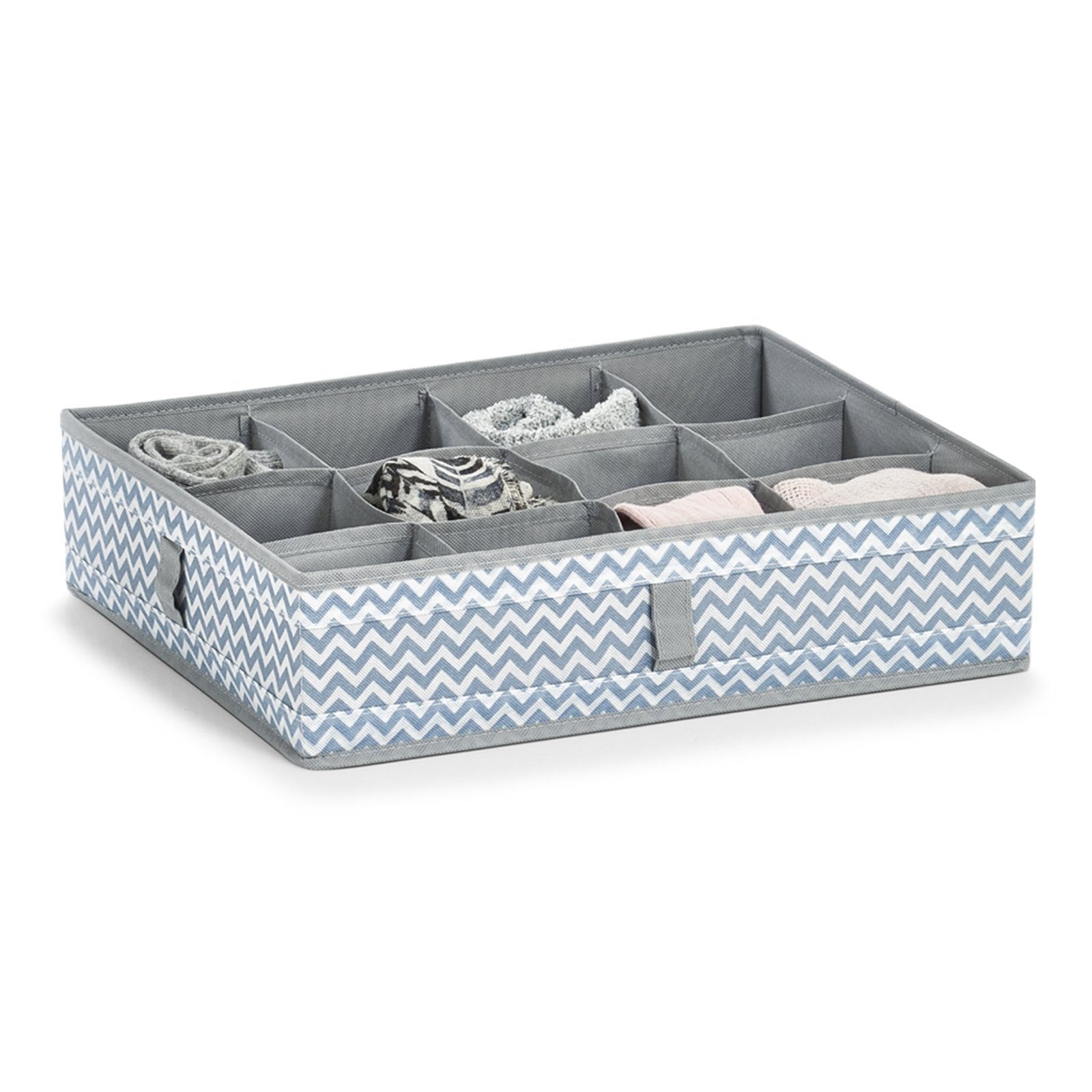 HTI-Living Aufbewahrungsbox Aufbewahrungsbox mit Unterteilung 12 Fächer (1 St., 1 Aufbewahrungsbox mit Unterteilung ohne Dekoration), Ordungsbox schmal für Schränke faltbar. € 7,83