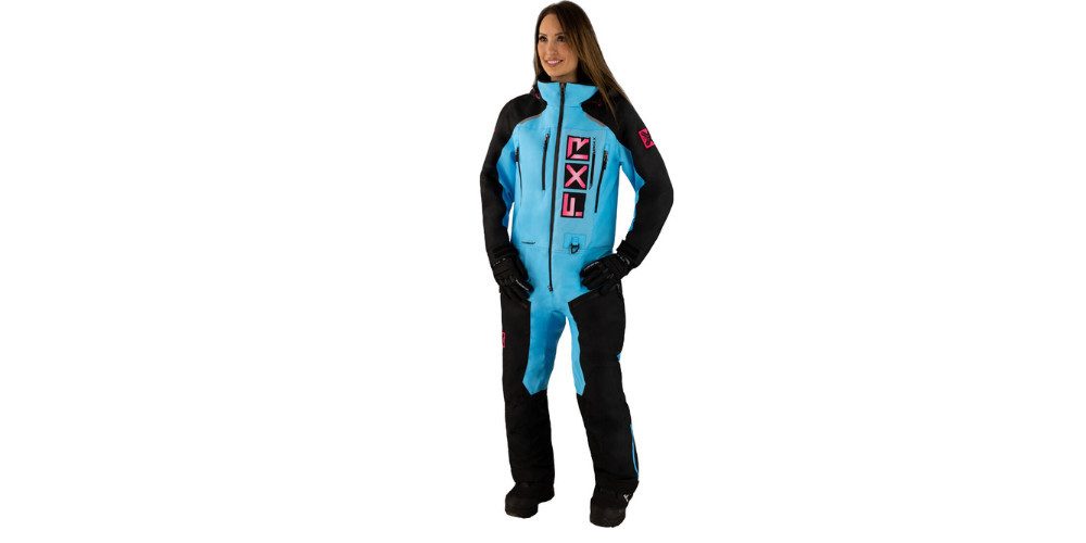 FXR Schneeoverall Recruit F.A.S.T. Insulated Damen 1-Teiler Snowmobil Kombi Wasserdicht Atmungsaktiv reflektierende reißverschluss wasserdichte