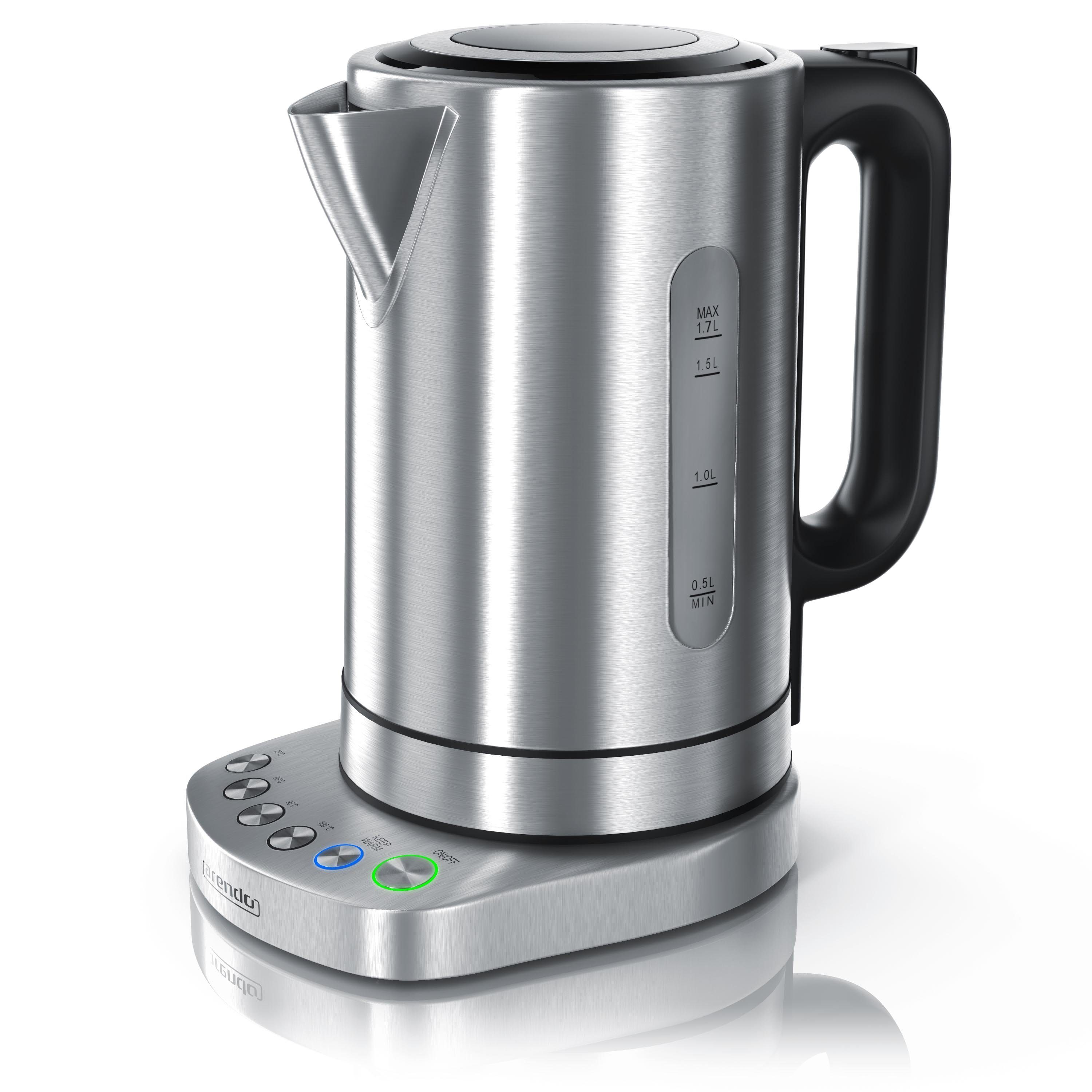 Wasserkocher aus Edelstahl, mit Temperatureinstellung, Warmhaltefunktion 30min