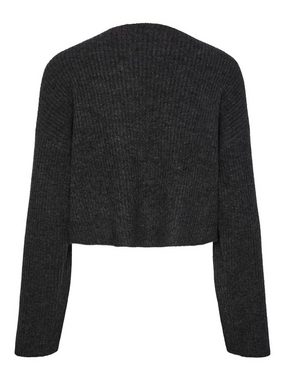 pieces Strickpullover - gerippter Pullover mit Knotendetail - Cropped Sweatshirt