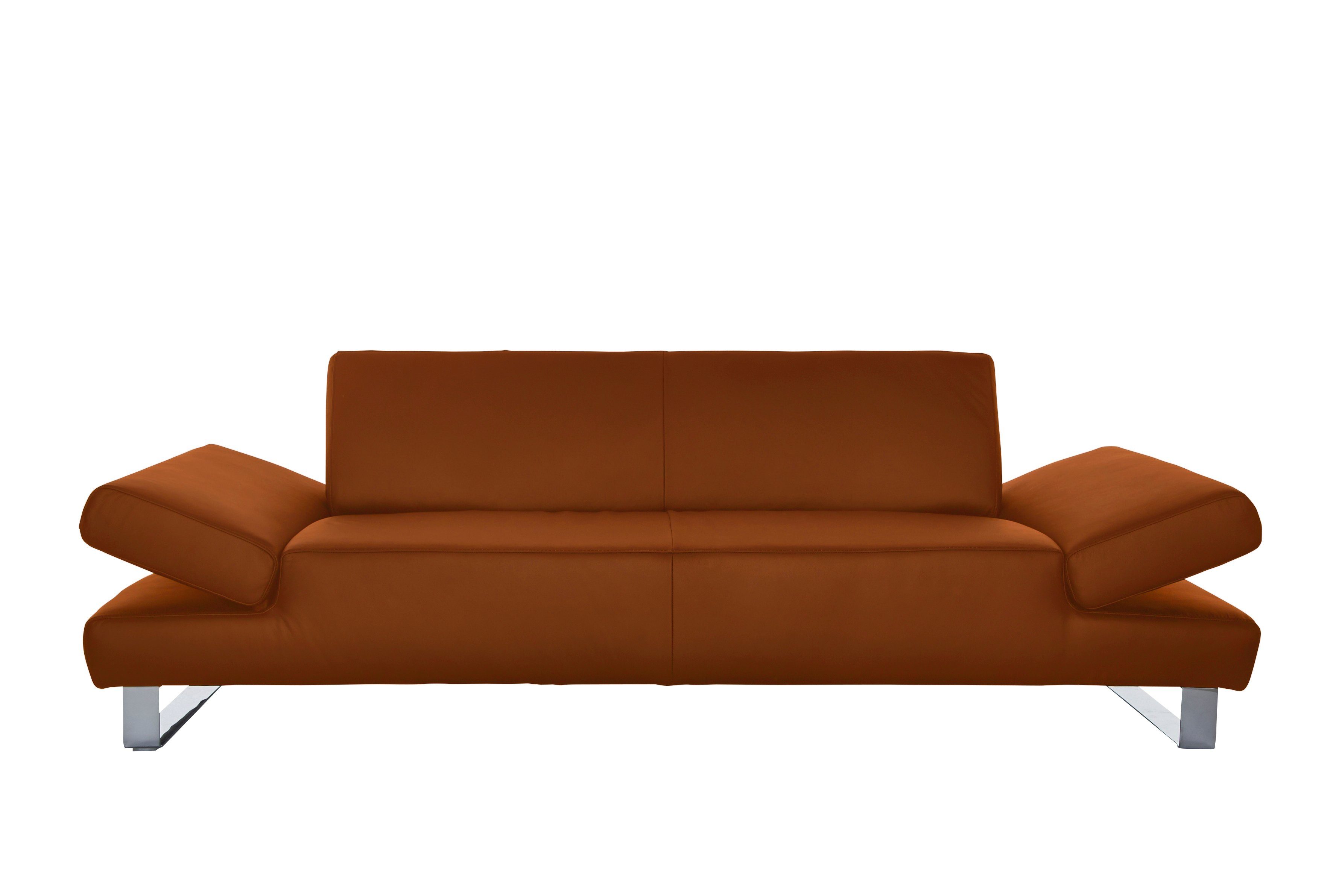 W.SCHILLIG 3-Sitzer taboo Designsofa mit hohem Sitzkomfort, Breite 232cm, Sitztiefe 69cm, mit Übertiefe, inklusive Armlehnenverstellung