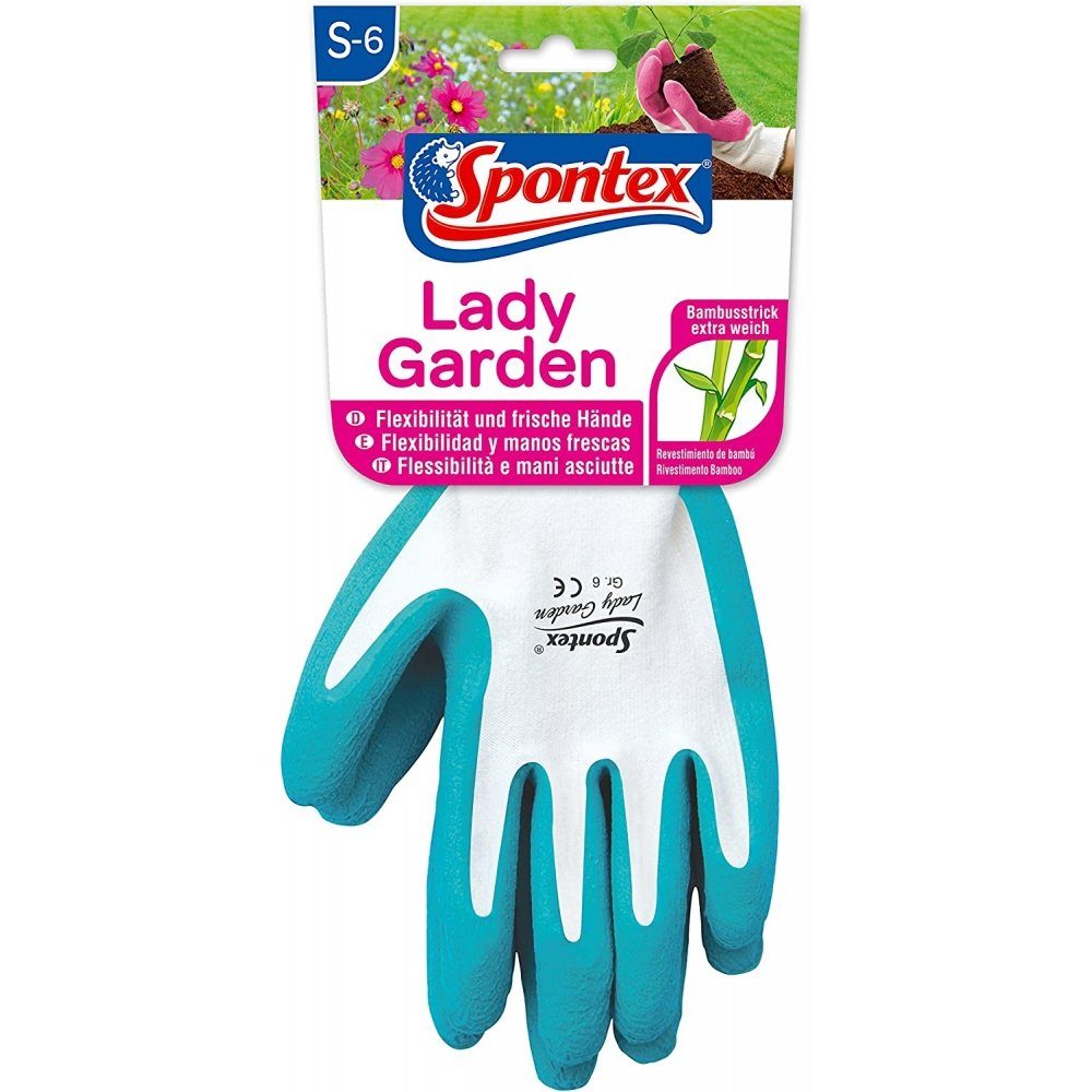 SPONTEX Gartenhandschuhe Lady nicht Garden frei Gartenhandschuhe mehrfarbig - wählbar! Achtung! Gr. - Farbe 6