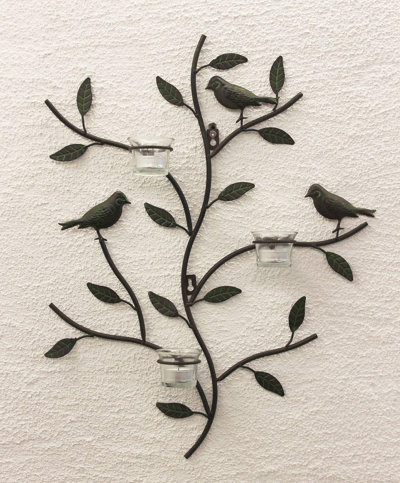 DanDiBo Teelichthalter 131002 Wandteelichthalter Metall 57 cm Wandleuchter günstig online kaufen