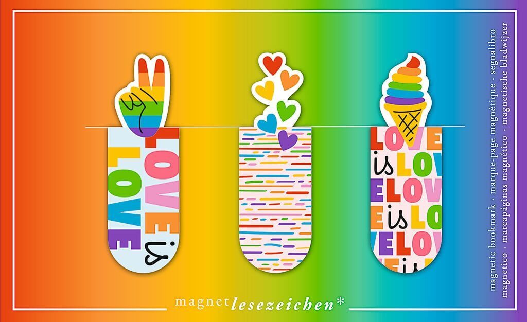 Moses. Verlag Lesezeichen Magnetlesezeichen Rainbow Love