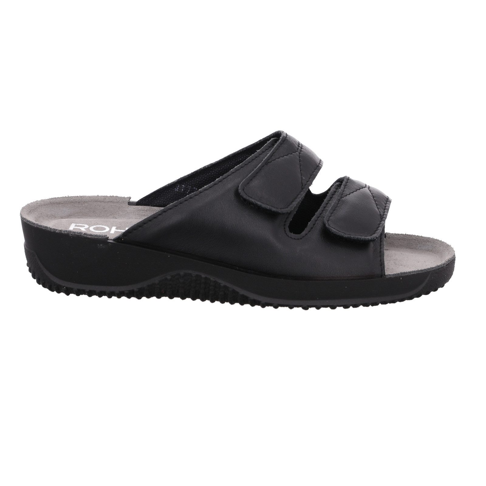 Rohde Soltau-40 Pantolette Komfortschuh, Klettschuh mit Keilabsatz