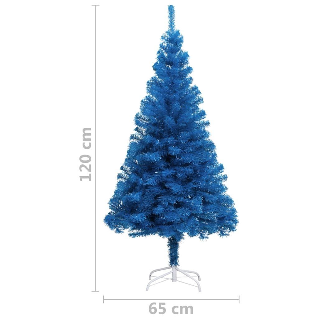 120 Blau Künstlicher PVC cm mit furnicato Weihnachtsbaum Ständer