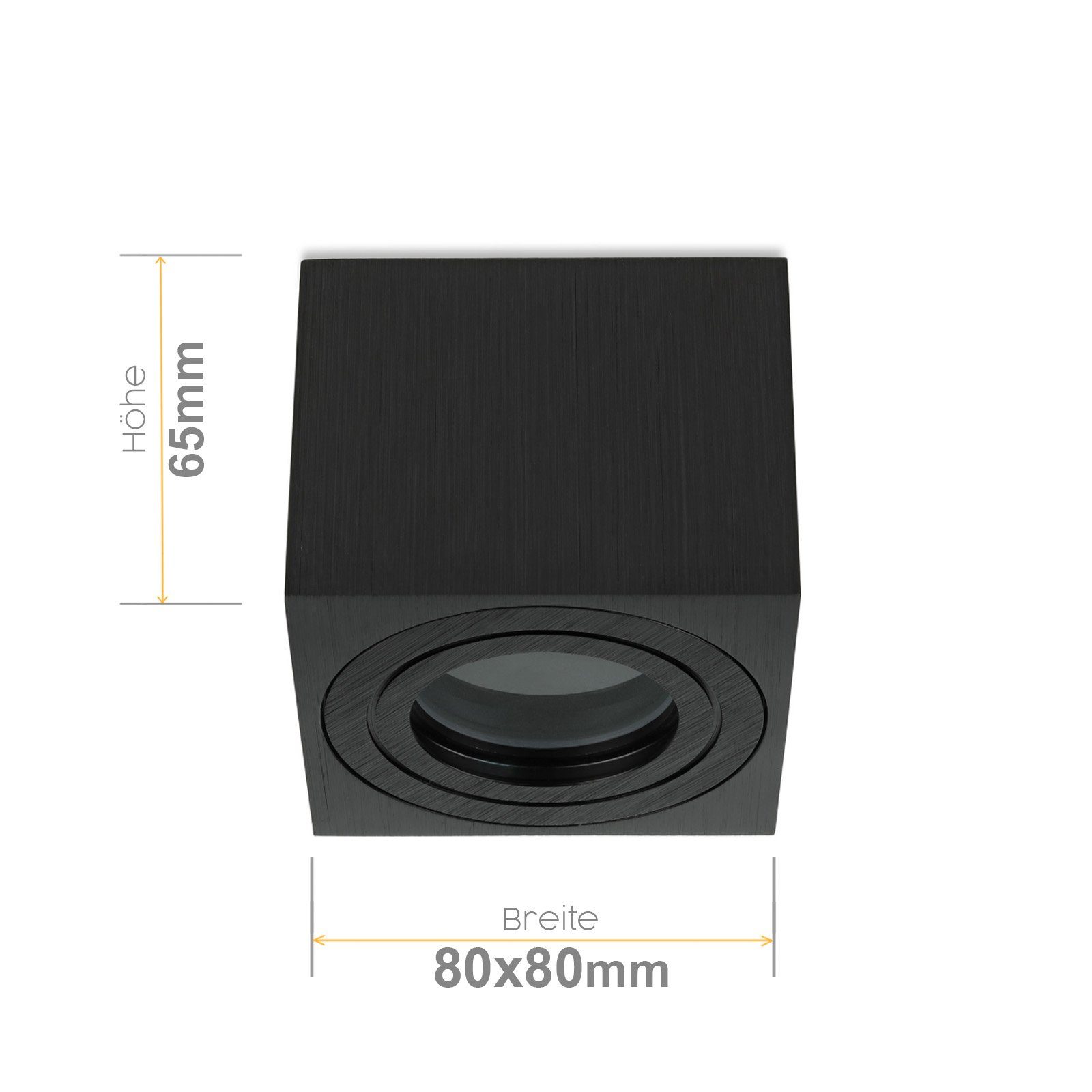 Sweet LED Aufbauleuchte 4er Set flach IP44 Aluminium Deckenspots für Bad & günstig online kaufen