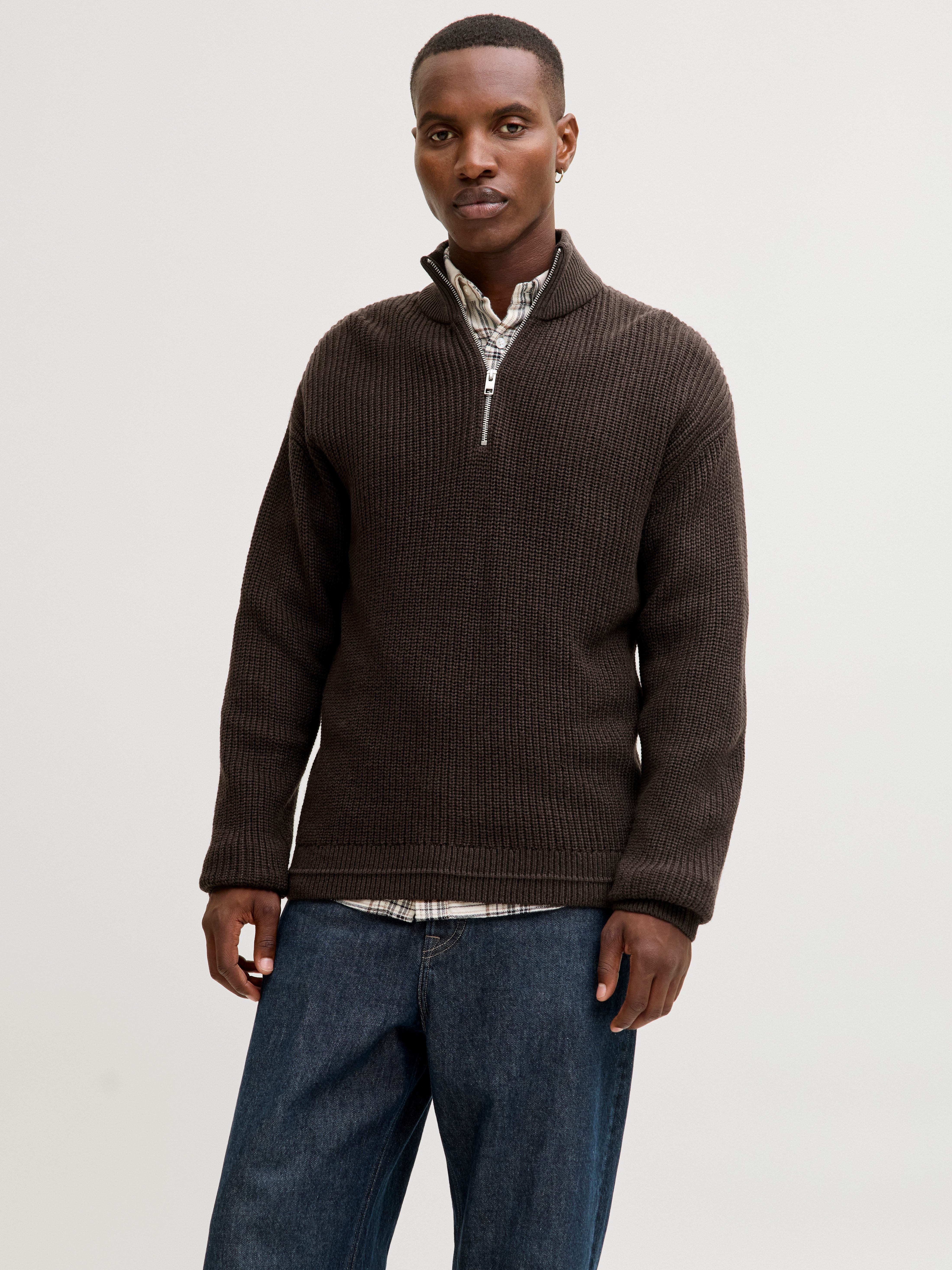 Jack & Jones Troyer JJKAITO KNIT HALF ZIP BF günstig online kaufen
