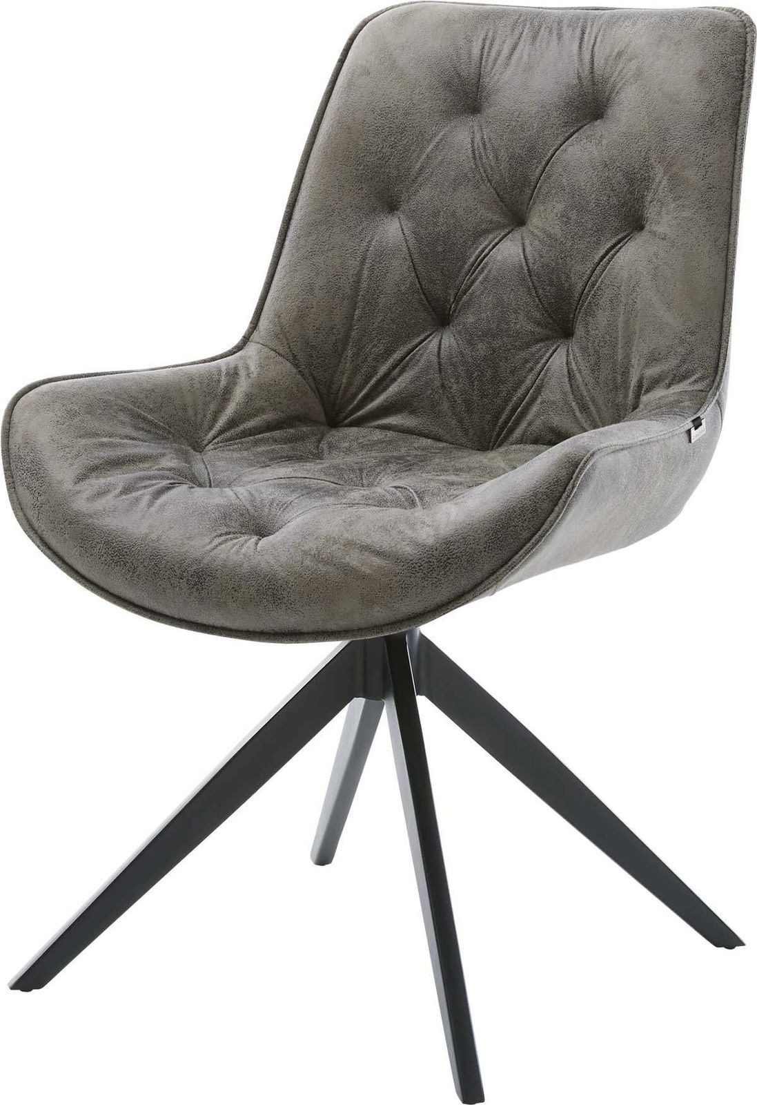 DELIFE Polsterstuhl Taimi-Flex, Kreuzgestell breit Schwarz günstig online kaufen