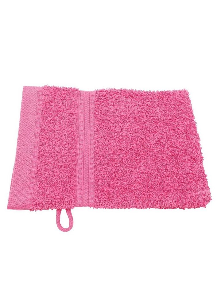 cm, Bio- Julie Handtuch (1-St) 21 x Baumwolle 15 Julsen 1-Handtuch-Pink-Waschhandschuh