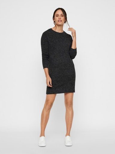 Vero Moda Strickkleid VMDOFFY black melierte Optik melange