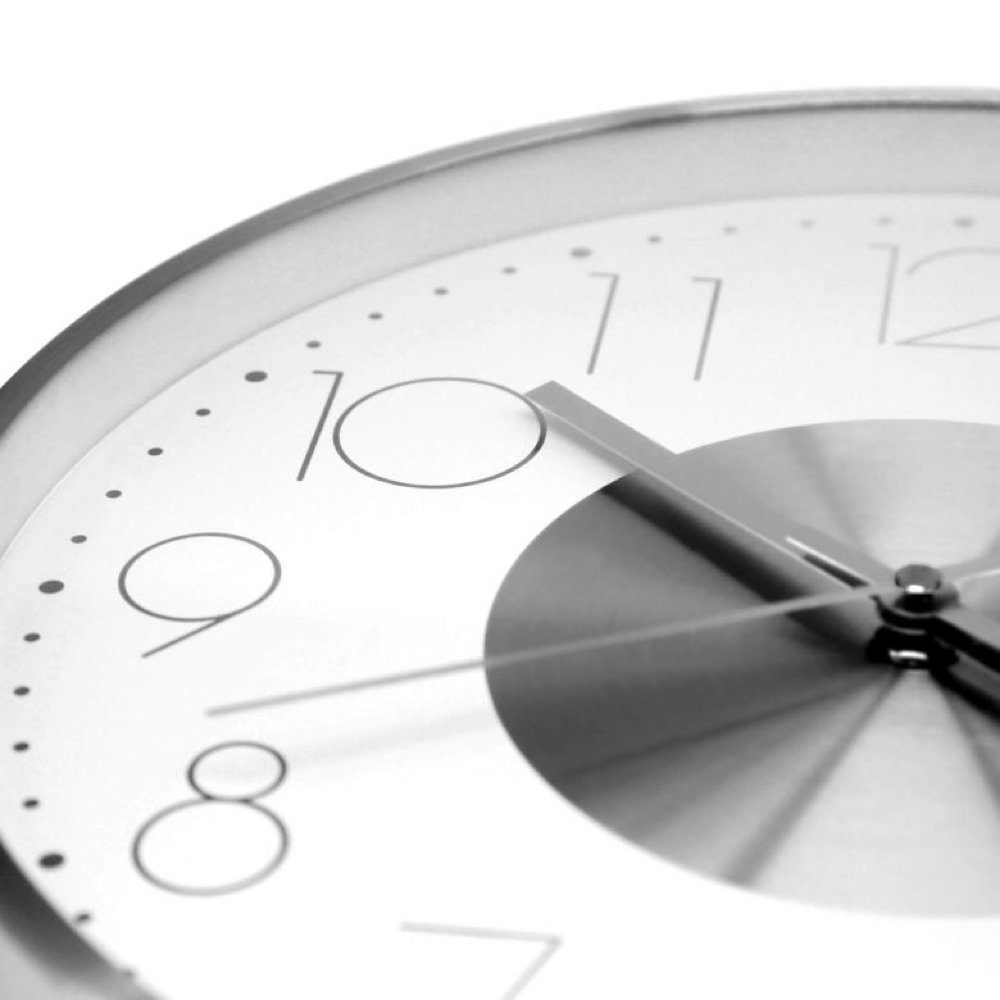 K&L Wall Art Wanduhr Aluminium Wanduhren aus Metall modern Metalluhr (ohne Tick-Geräusche)
