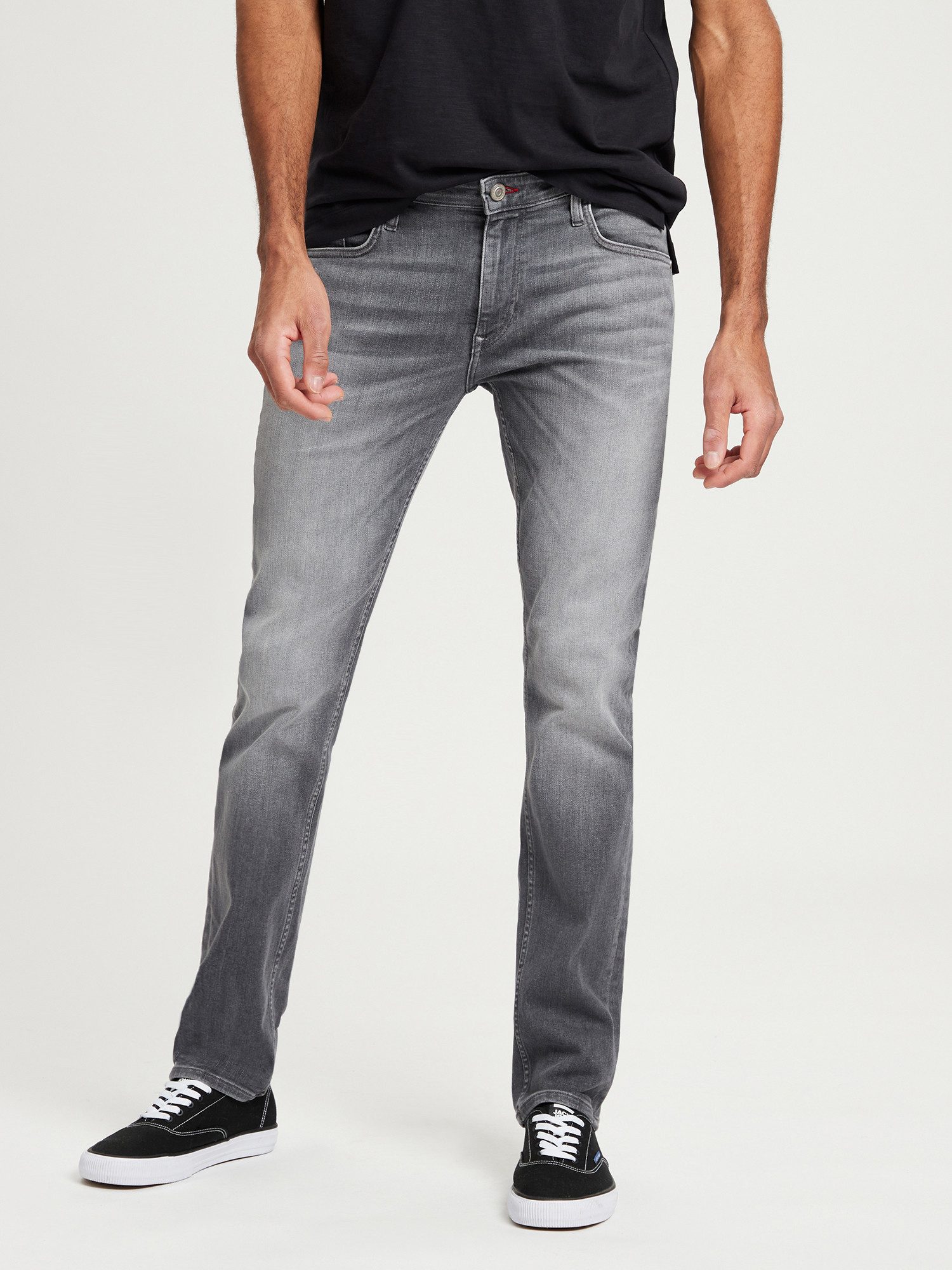 Cross Jeans Herren Jeans DAMIEN - Slim Fit - Grau - Flex Grey günstig online kaufen